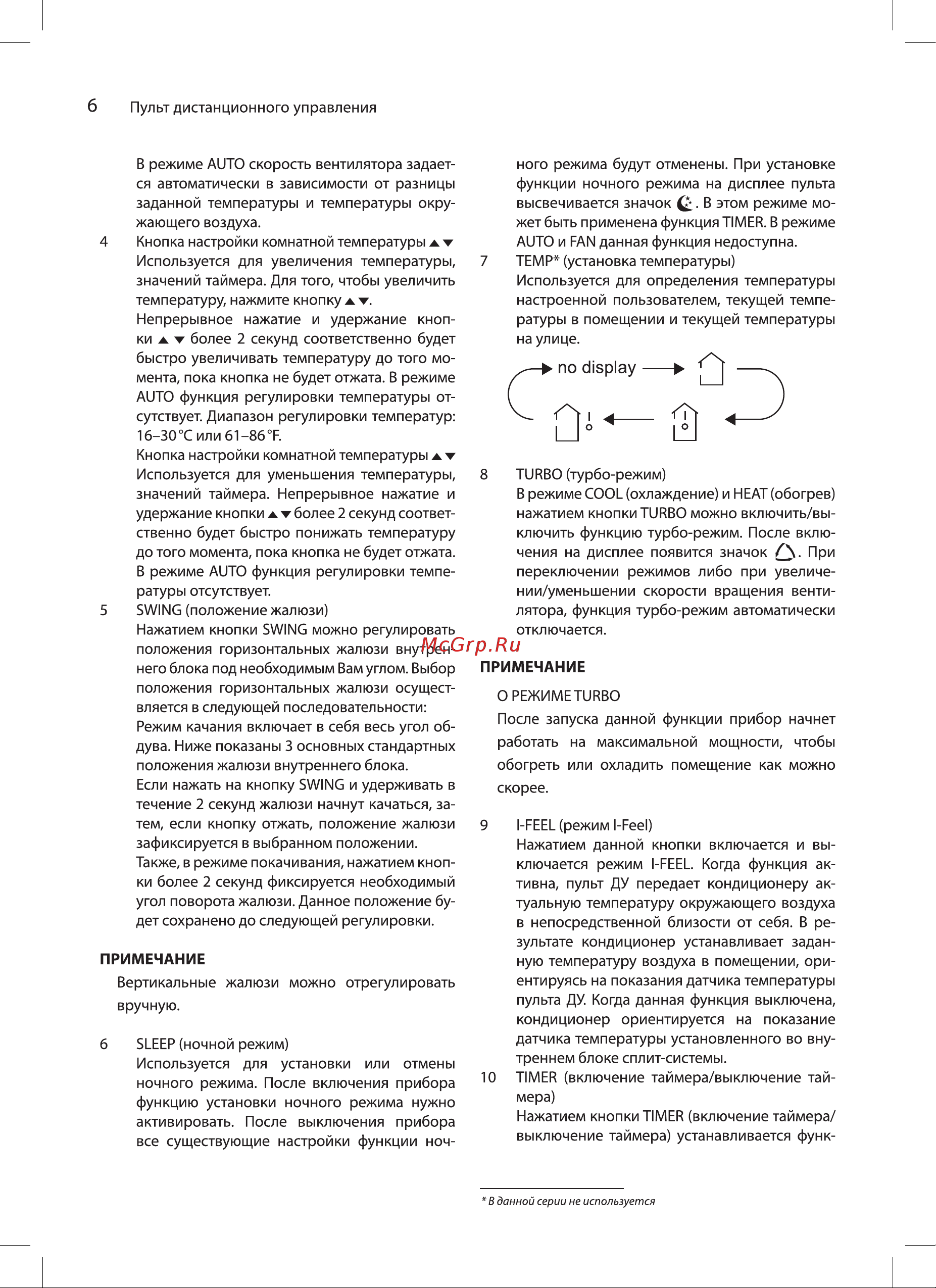 Ballu BSGRI-24HN8_22Y [6/24] Примечание
