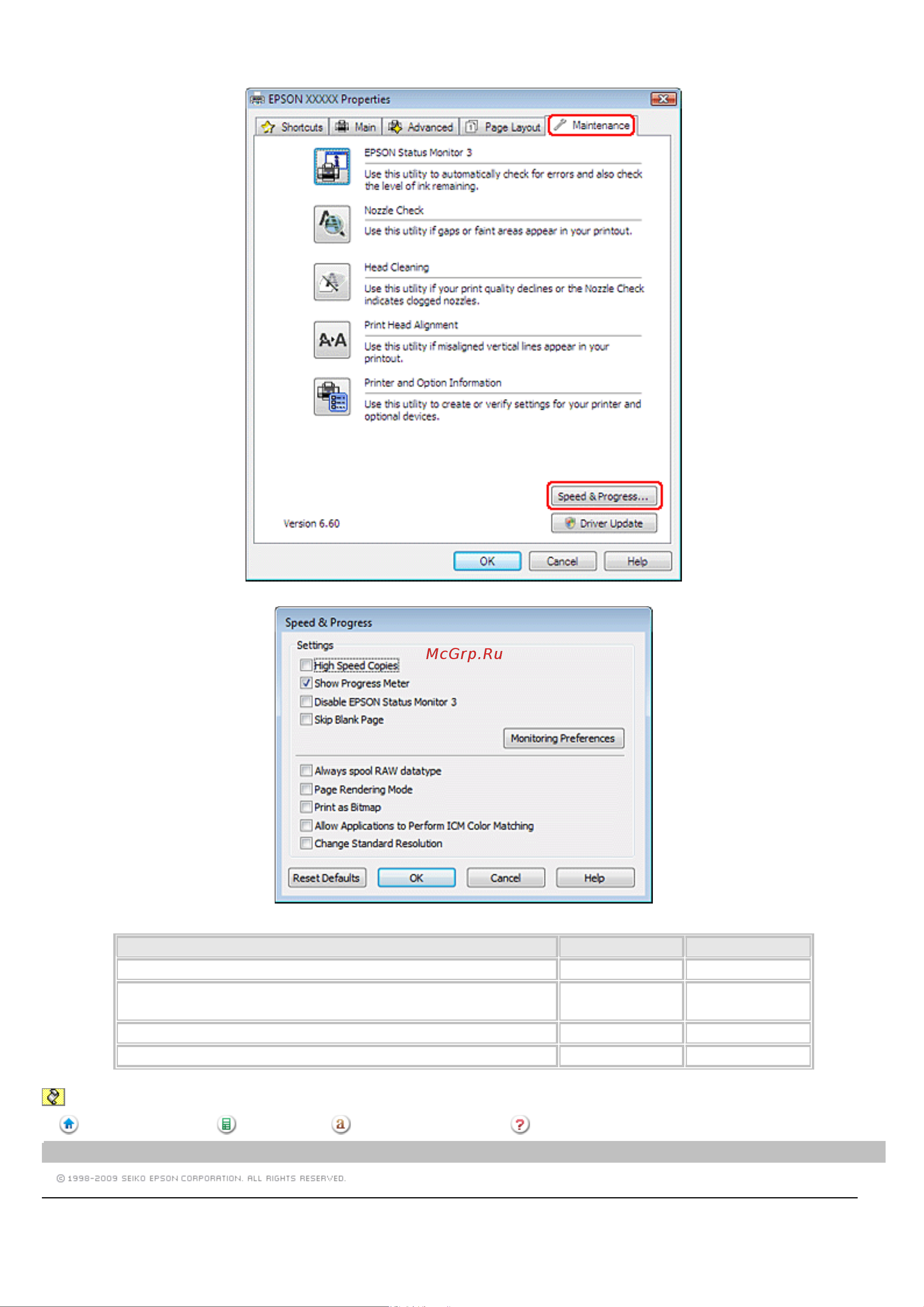 Epson TX710W [164/176] В следующей таблице перечислены факторы относящиеся к скорости печати