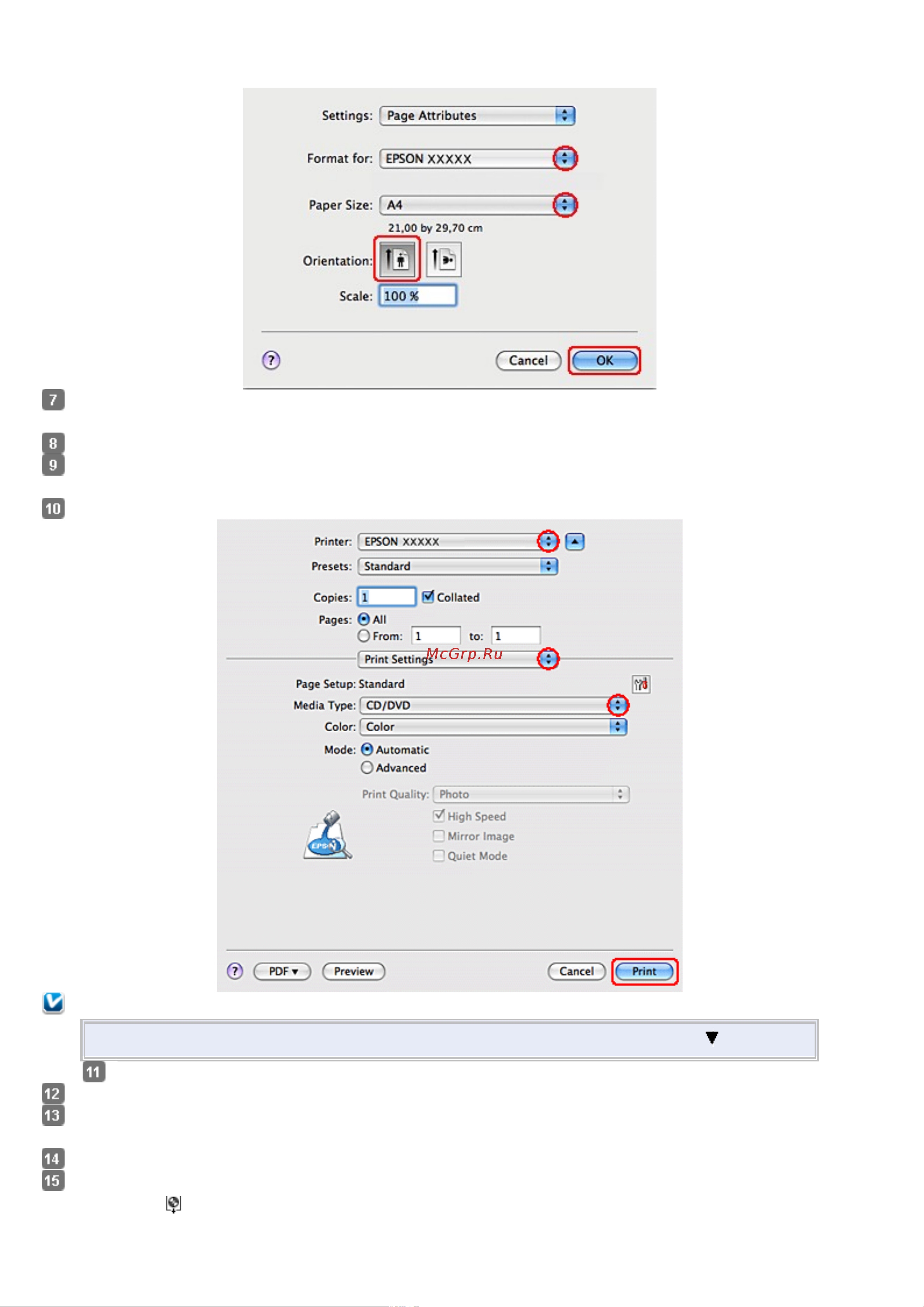 Epson TX710W [27/176] Примечание для пользователей mac os x 10