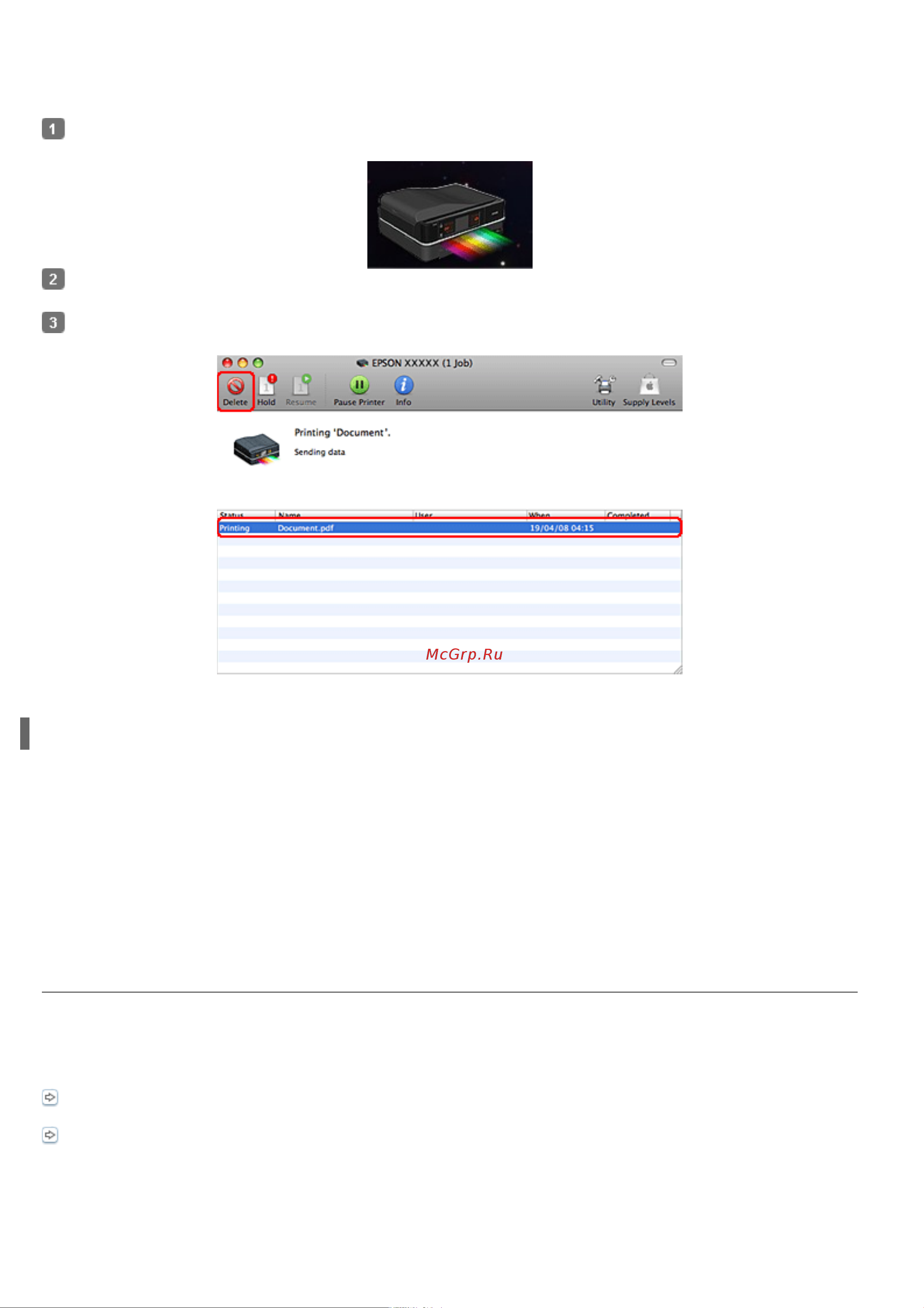 Epson TX710W [41/176] Сделайте следующее для отмены задания печати