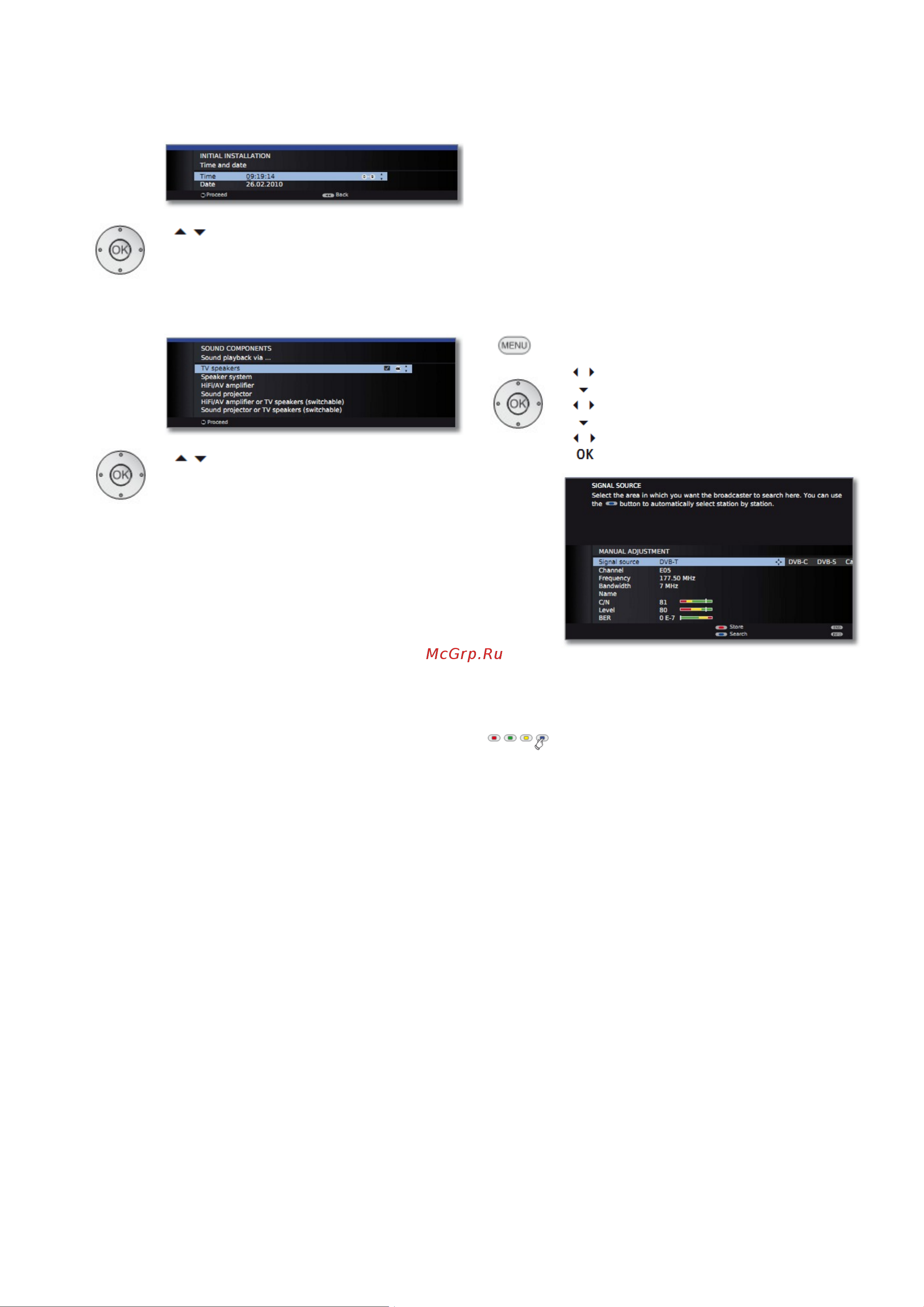 Loewe Xelos 32 50422W80 Silver [30/138] Позиционирование выравнивание антенны dvb t