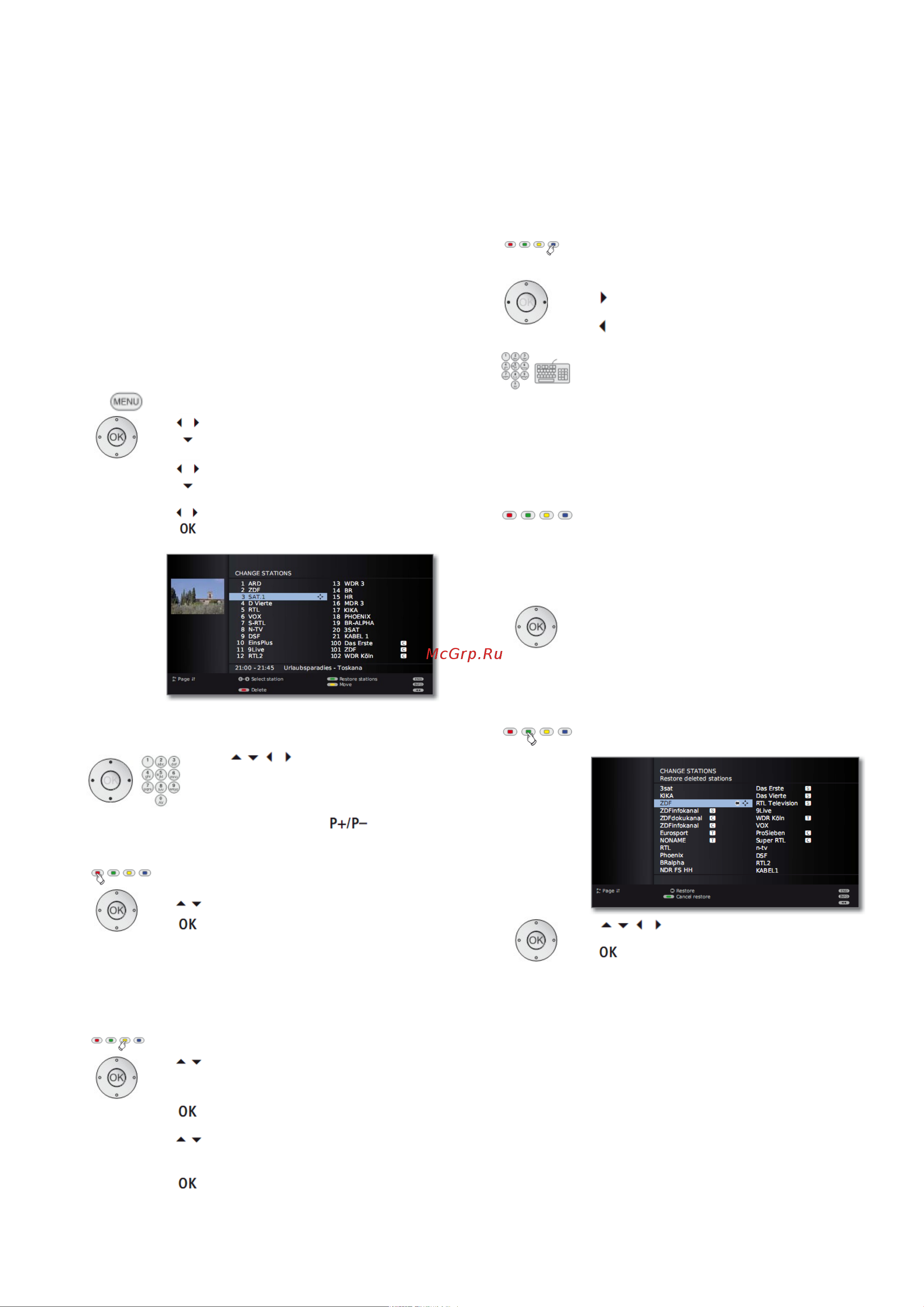 Loewe Xelos 32 50422W80 Silver [43/138] Работа со станциями