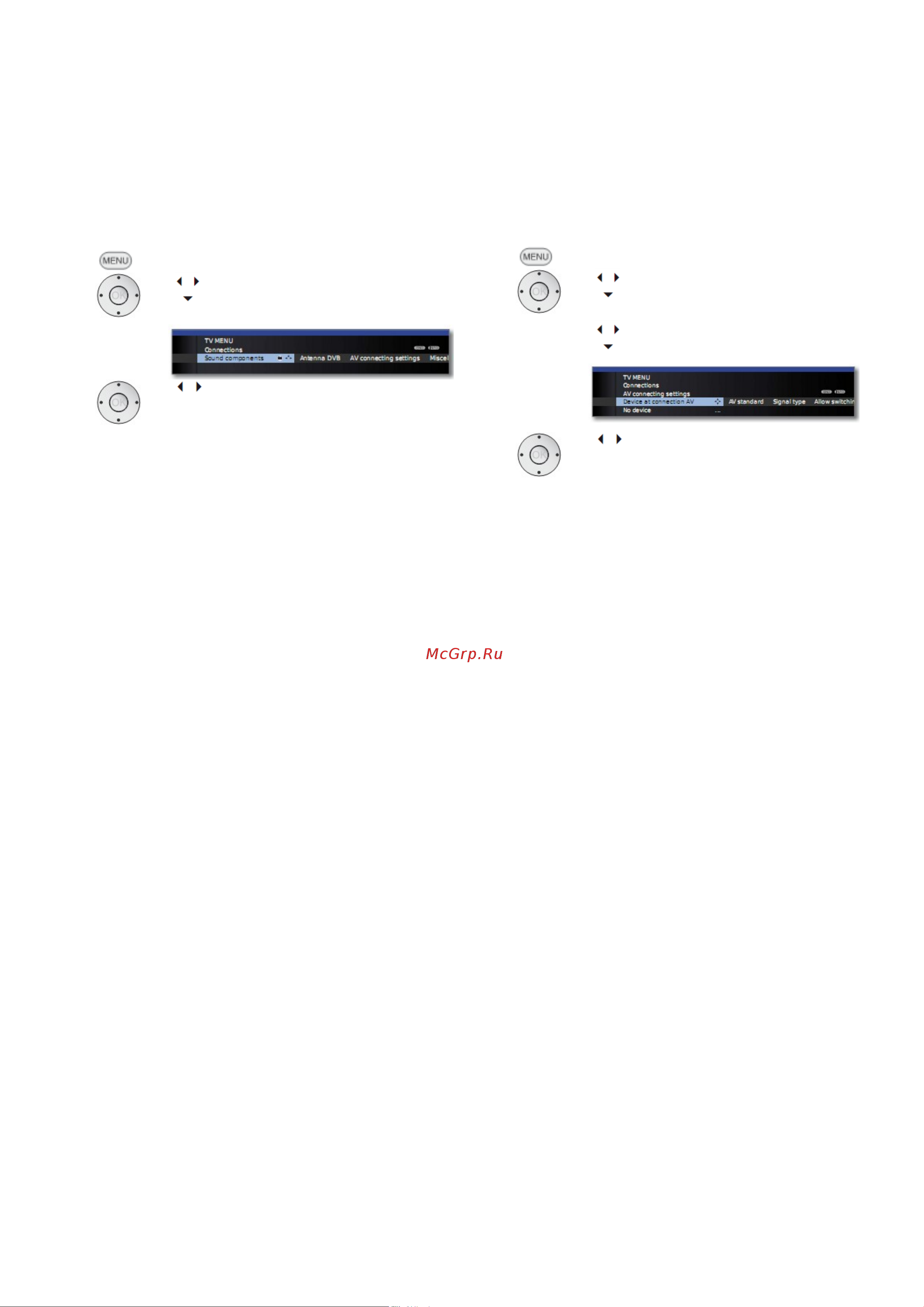 Loewe Xelos 32 50422W80 Silver [96/138] Пояснение возможностей настроек в меню av connecting setting