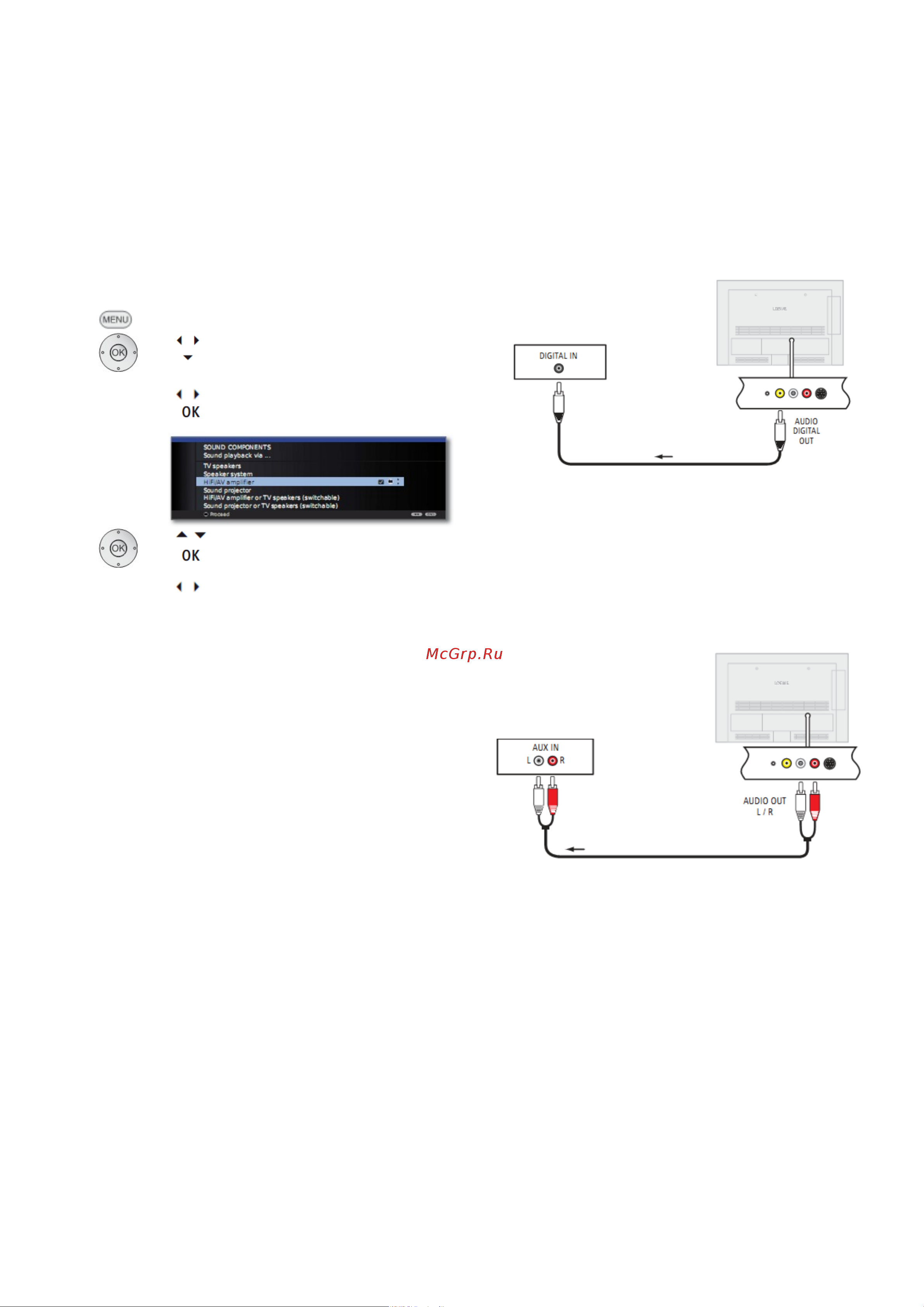 Loewe Xelos 32 50422T80 Silver [106/138] Подключение цифровых аудиоусилителей