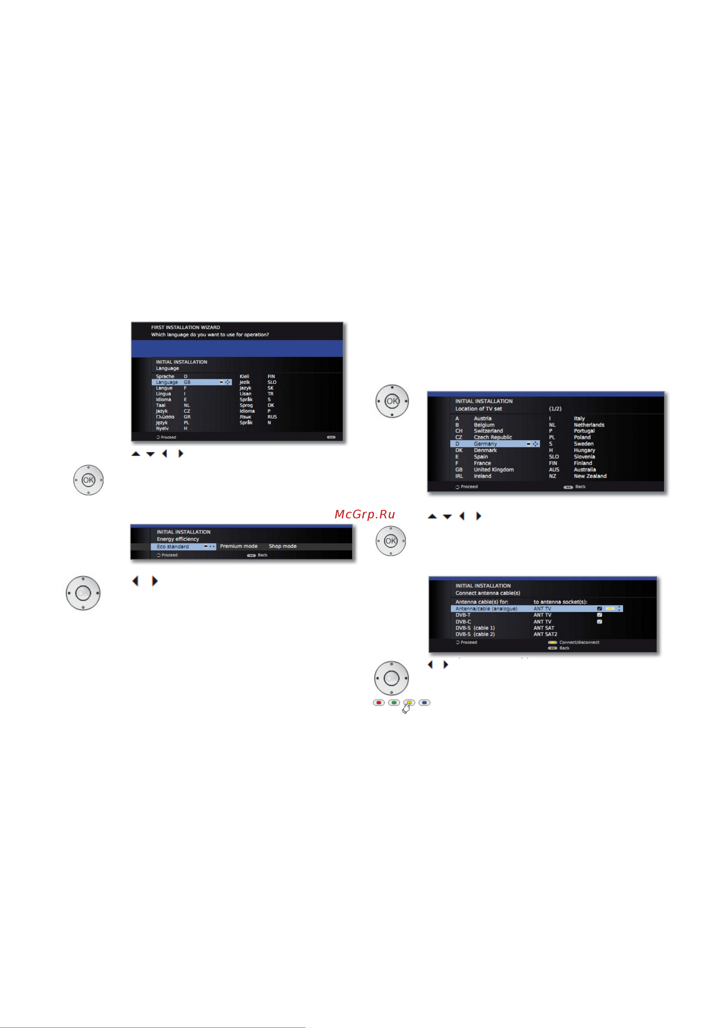 Loewe Xelos 32 50422T80 Silver [23/138] Программа мастера первой установки