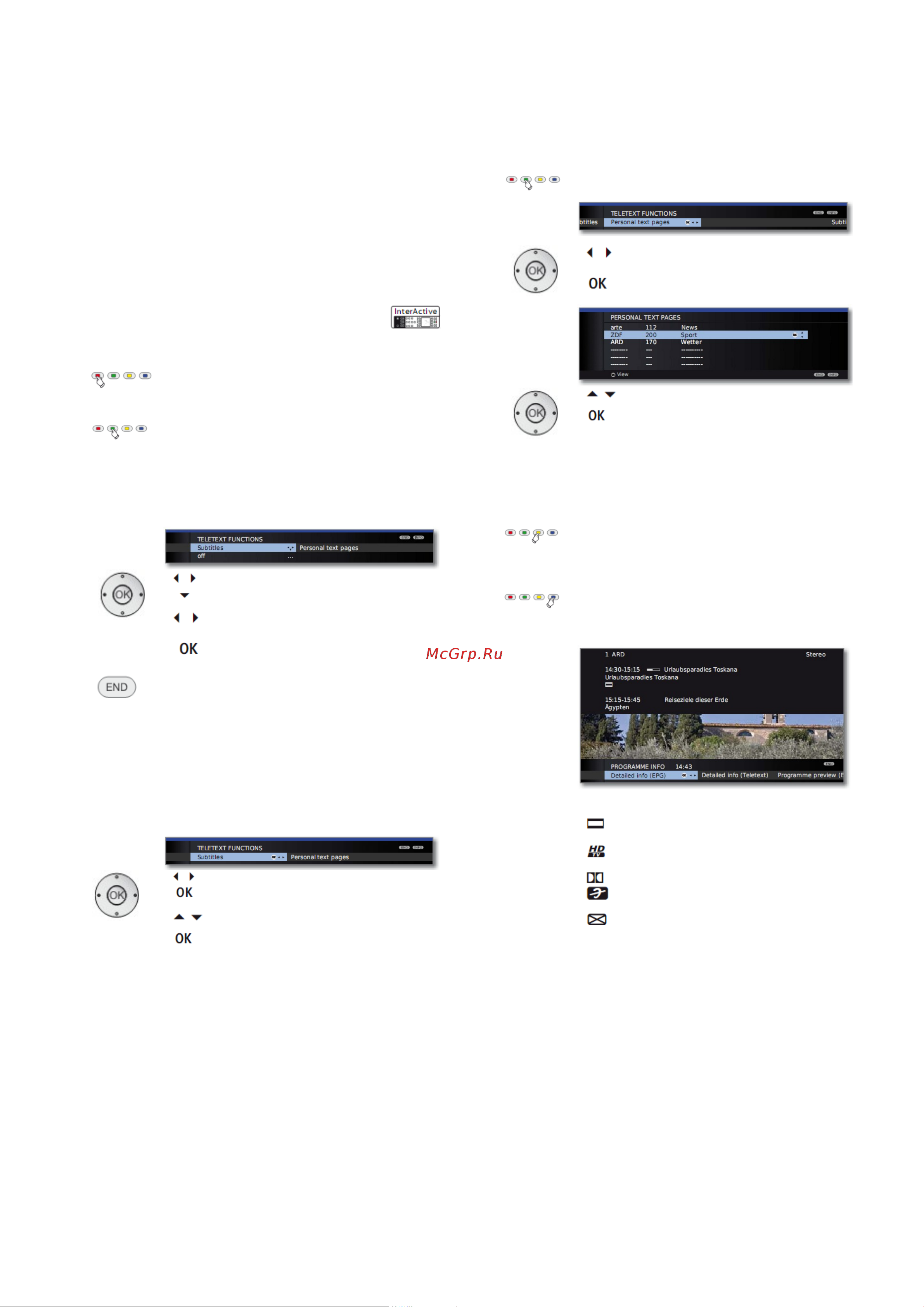 Loewe Xelos 32 50422T80 Silver [37/138] Цветные кнопки в режиме телевизора