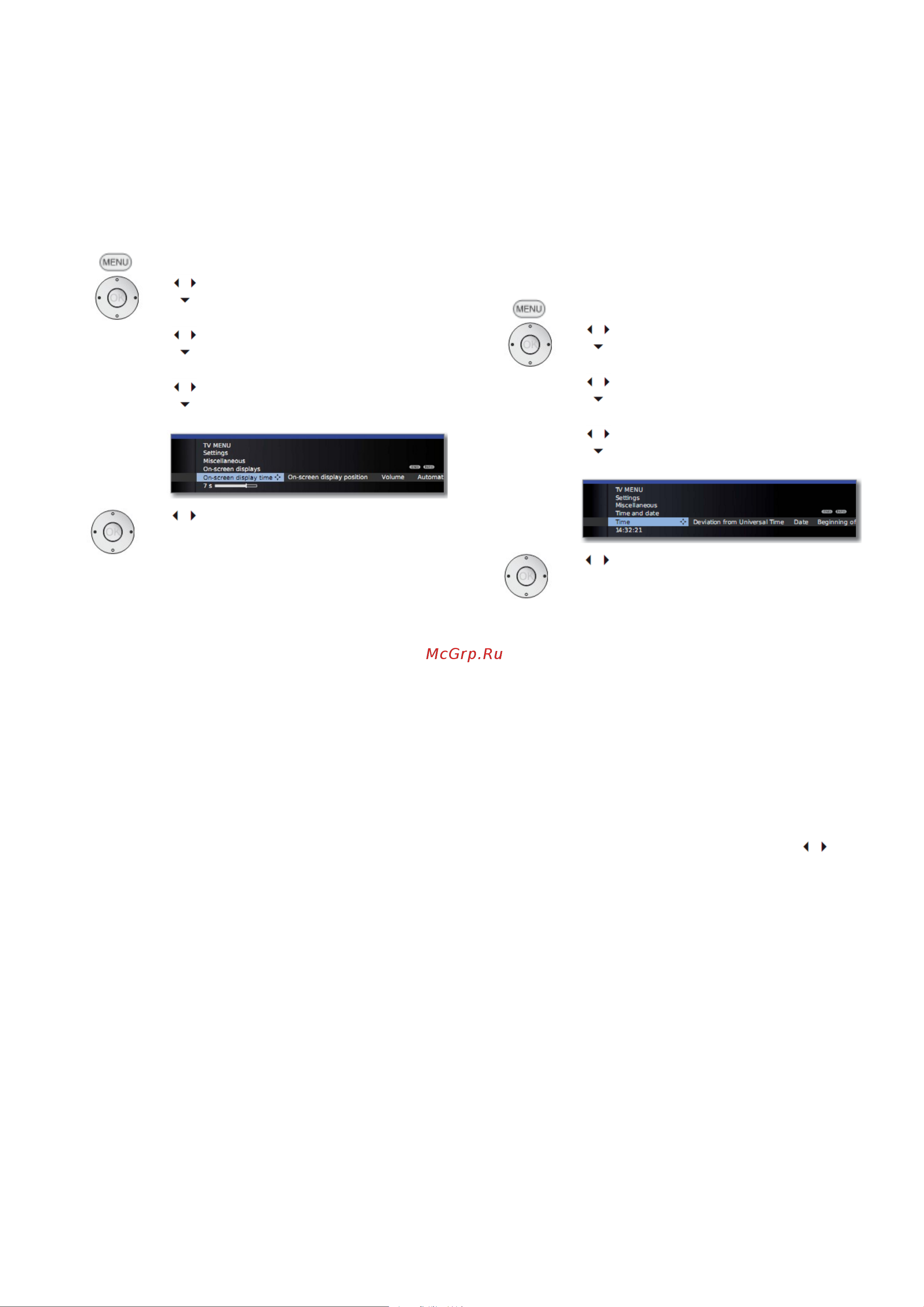 Loewe Xelos 32 50422T80 Silver [60/138] Вызов меню времени и даты