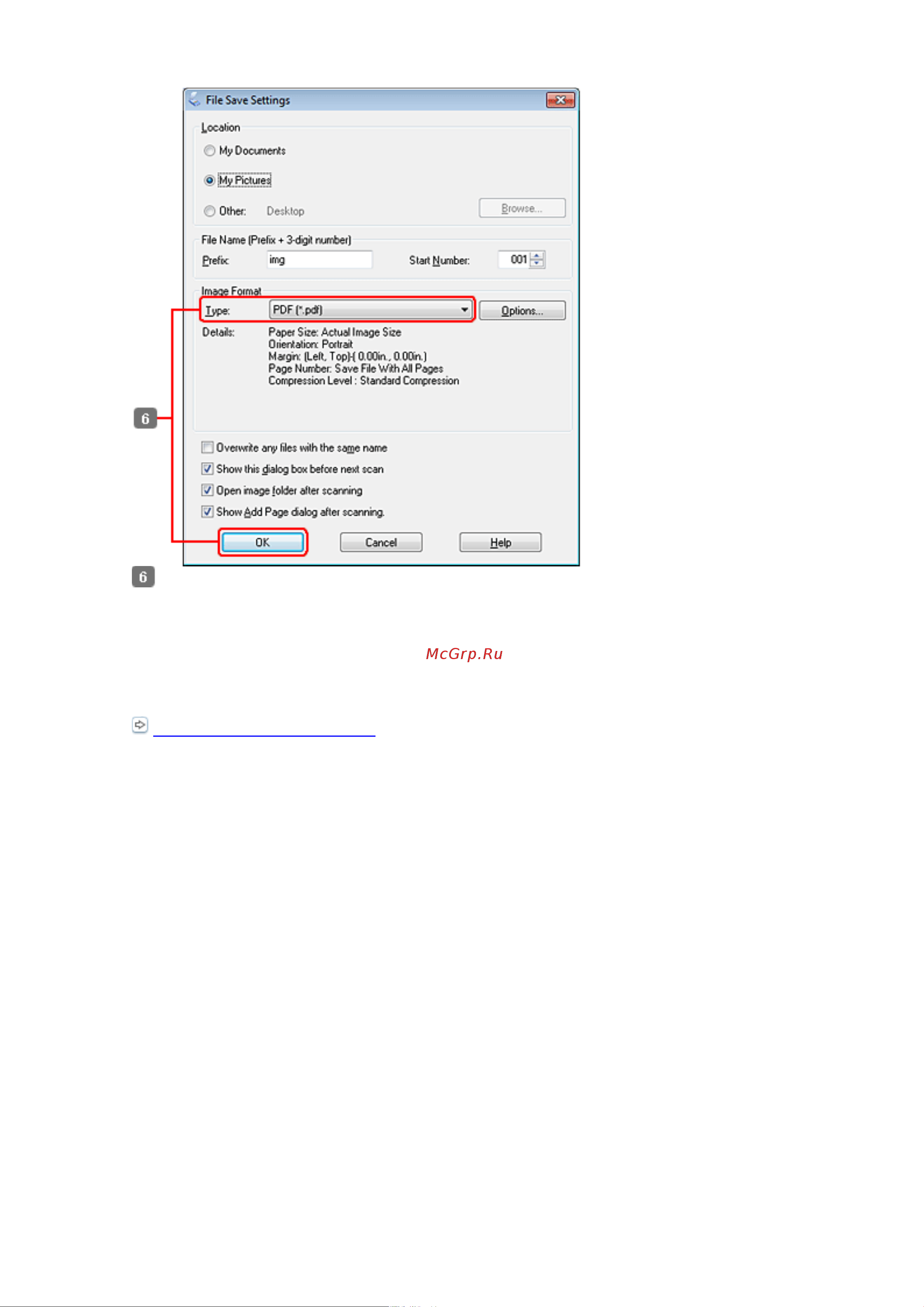 Epson PX730WD  [135/174] Сканирование нескольких документов с сохранением в файл pdf