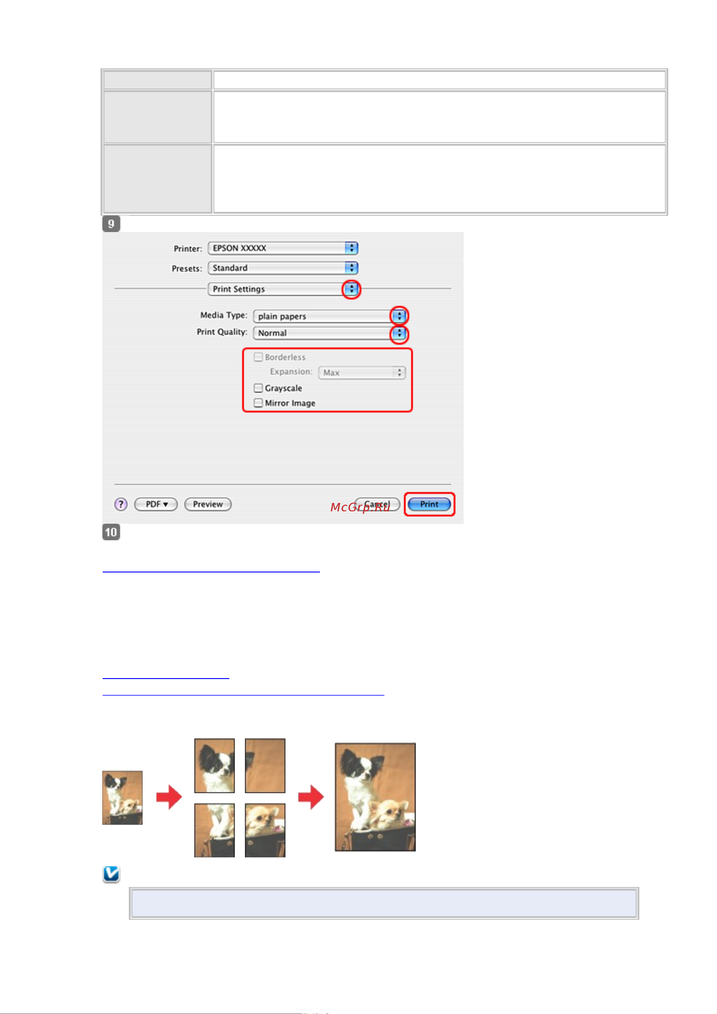 Epson PX730WD  [66/174] Печать плакатов только в windows