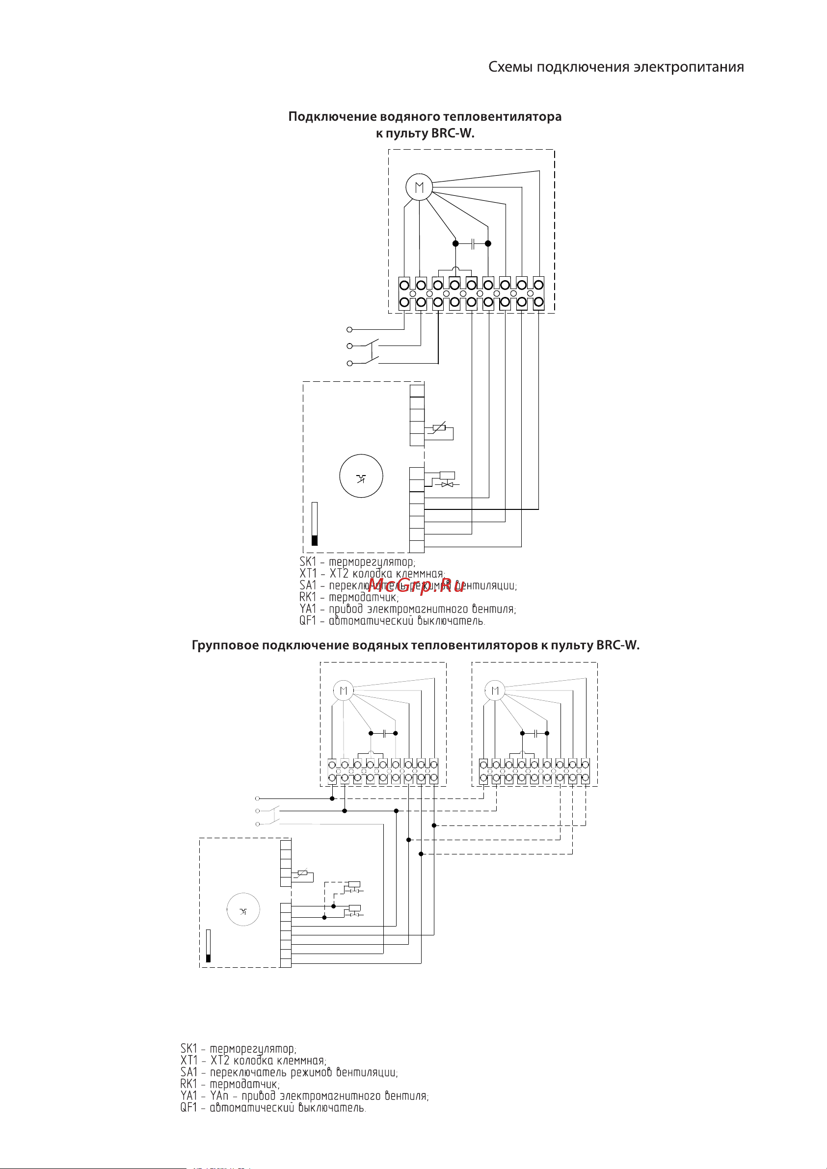 Ballu BHP-W2-100-LN [15/24] Схемы подключения электропитания 17