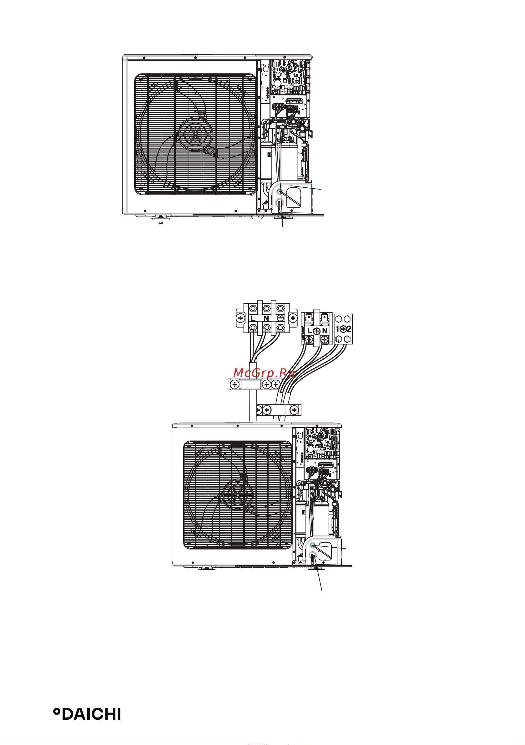 Daichi DA35ALKS1R/DF35ALS1R [46/70] B монтаж проводов для унифицированного однофазного источника питания