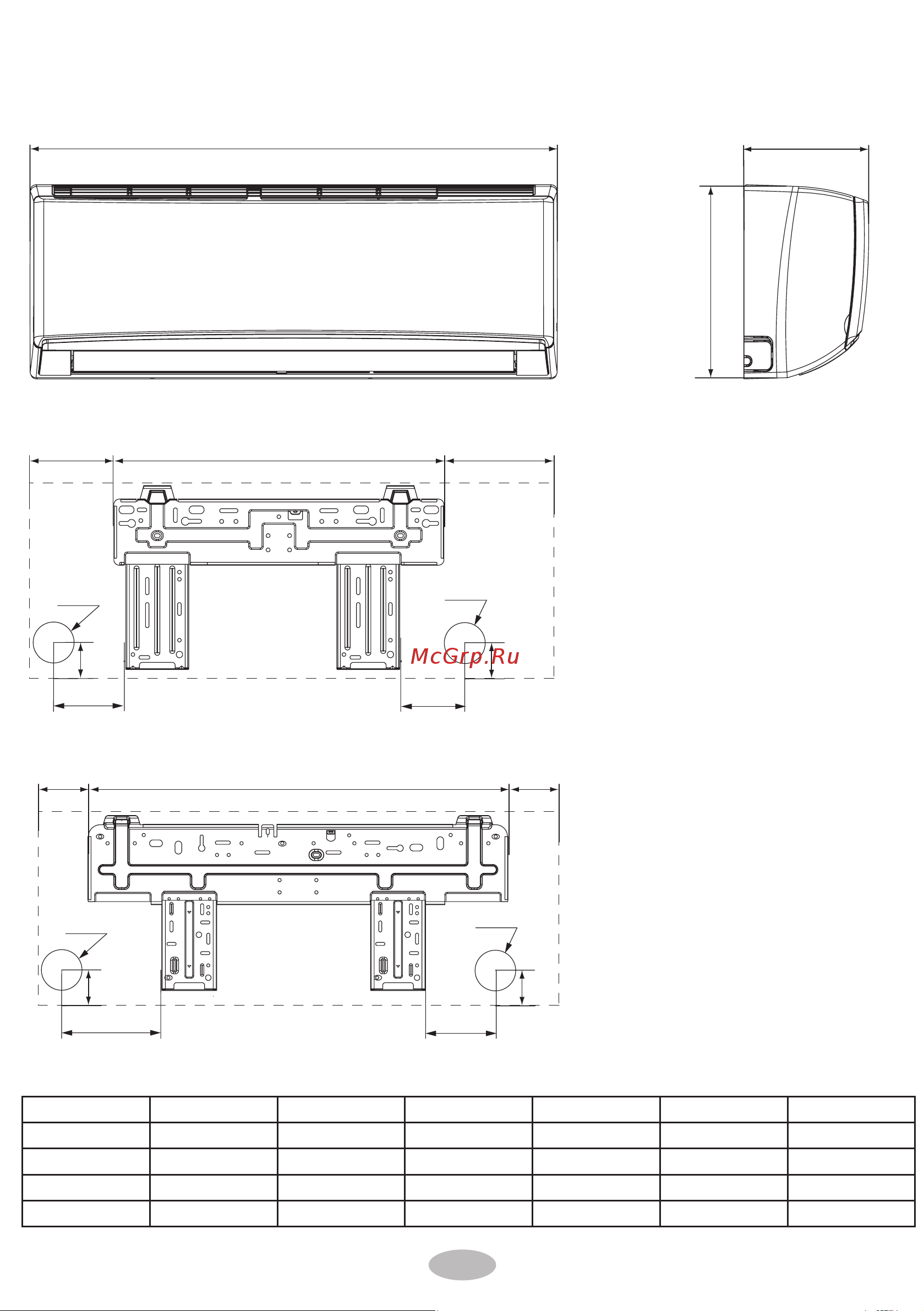Dantex RK-09SSI2/RK-09SSI2E комплект 64938237 [49/57] Размеры внутренних и наружных блоков
