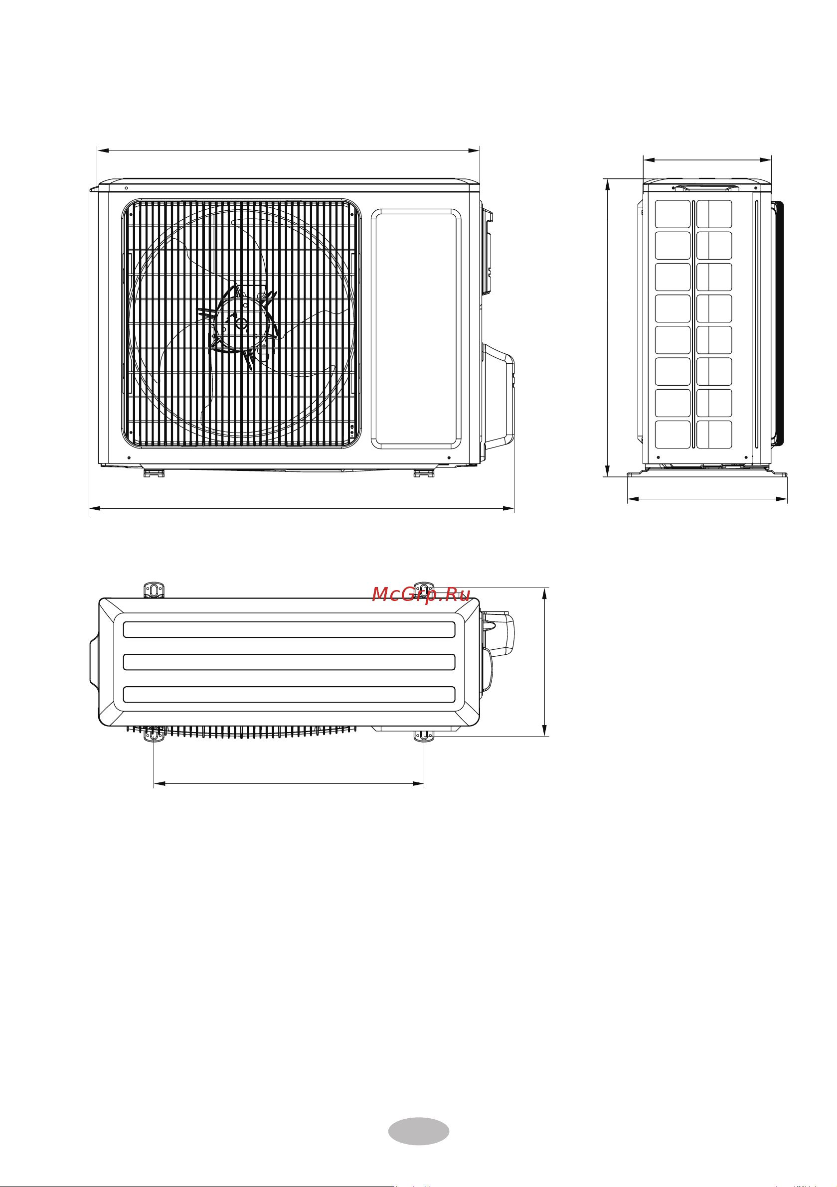 Dantex RK-09SSI2/RK-09SSI2E комплект 64938237 [51/57] Размеры внутренних и наружных блоков