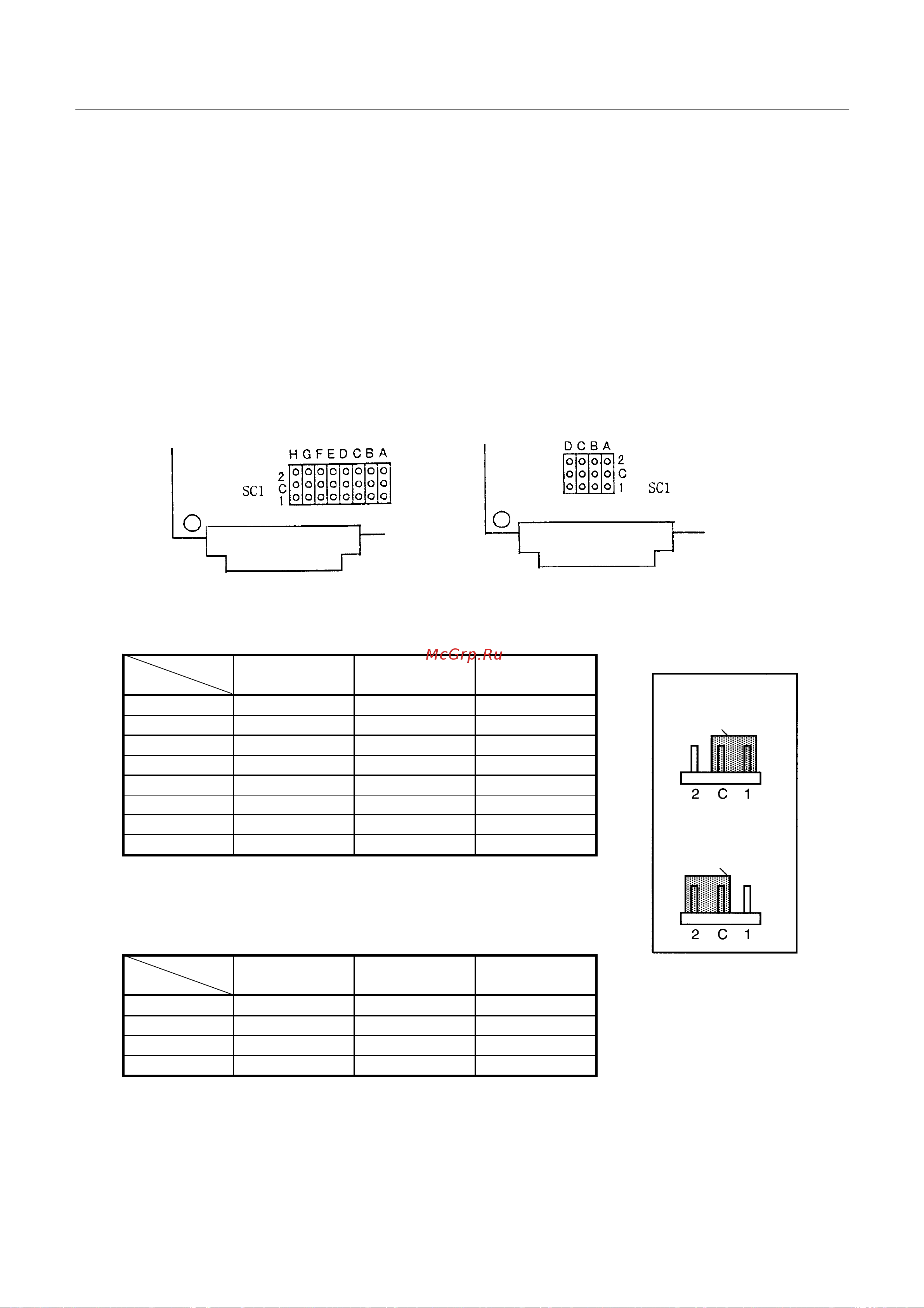 Citizen iDP-3550 [171/174] Vorwahl jumperstecker tabelle