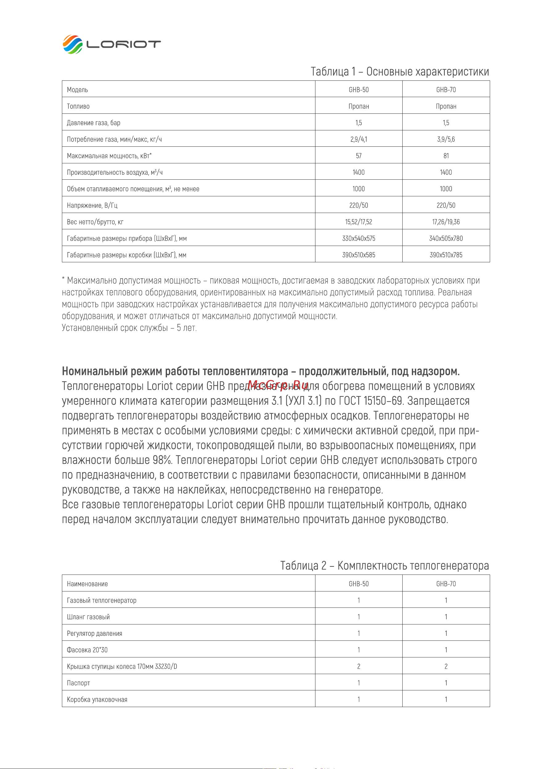 Loriot GHB-50 [4/16] А р ота р е н его л п ет ьтс о нтк е л п м о к 2 а ц и л б а т