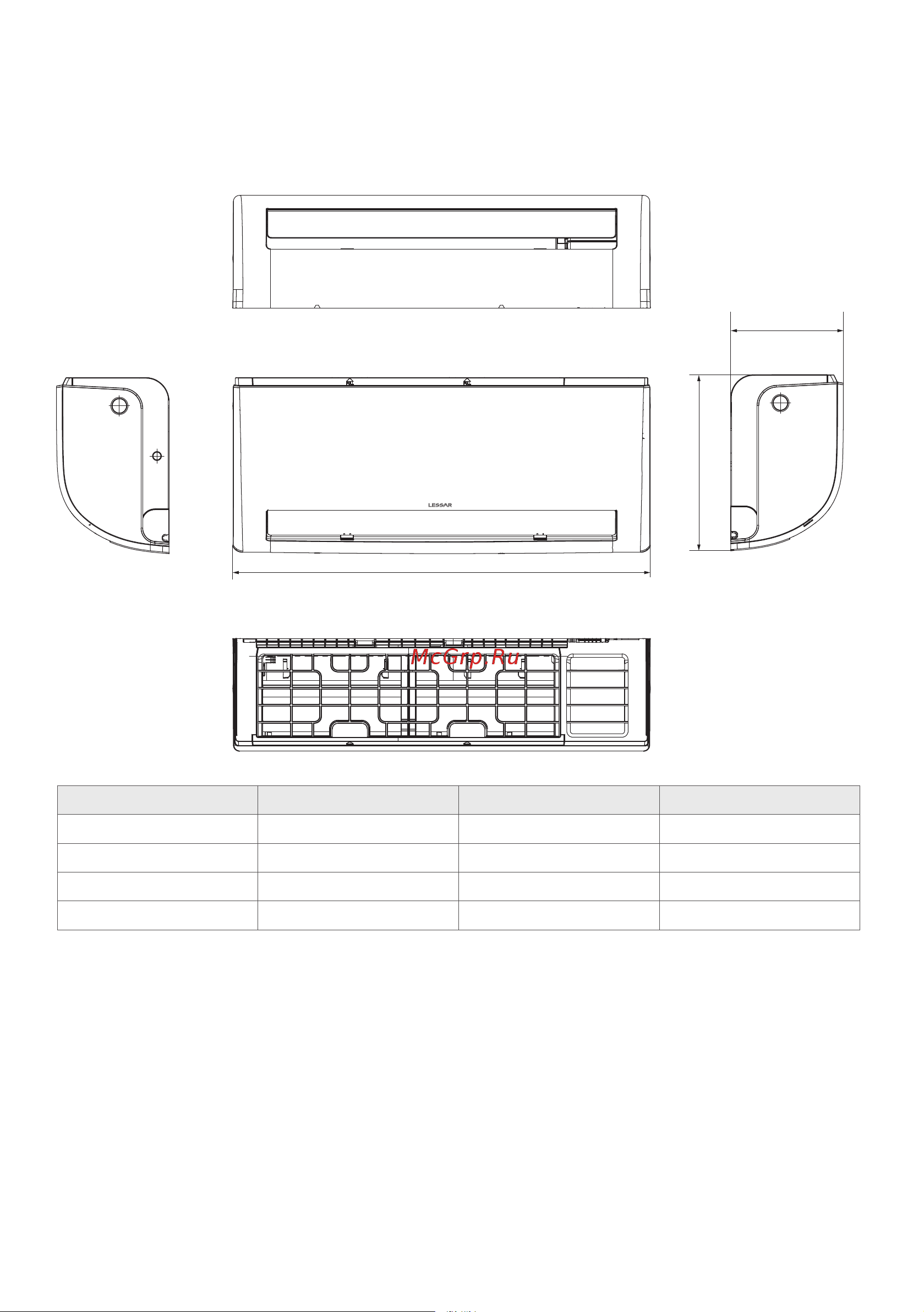 Lessar LS-HE18KSA2/LU-HE18KSA2 [34/65] Габаритные размеры