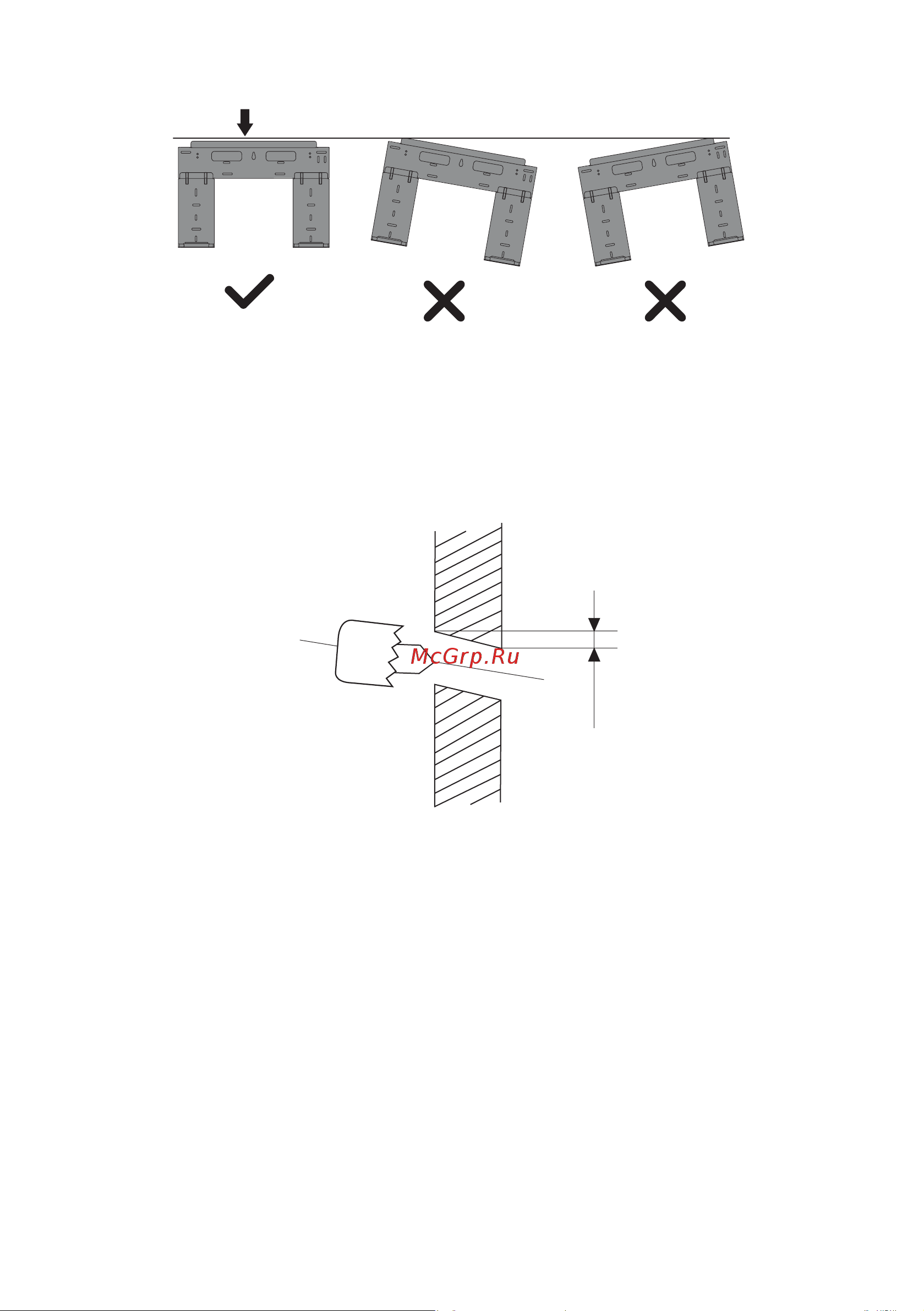 Lessar LS-HE18KSA2/LU-HE18KSA2 [38/65] Правильное расположение монтажной пластины