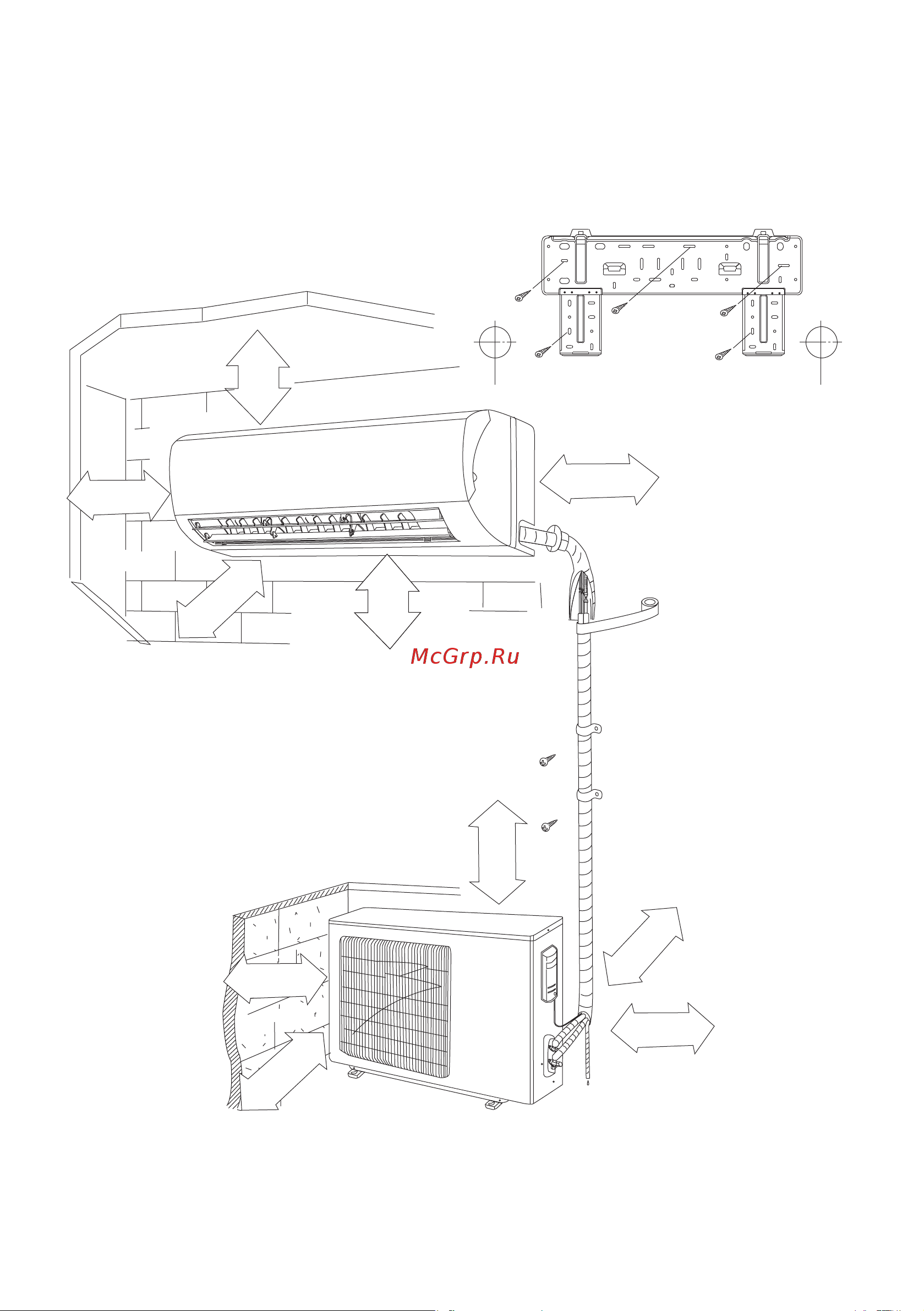 Lessar LS-H12KLA2AB/LU-H12KLA2AB [10/36] Монтаж кондиционера