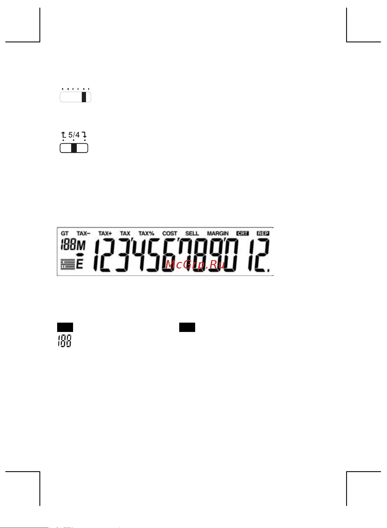 Citizen CT-666N [3/45] The signs of the display mean the following