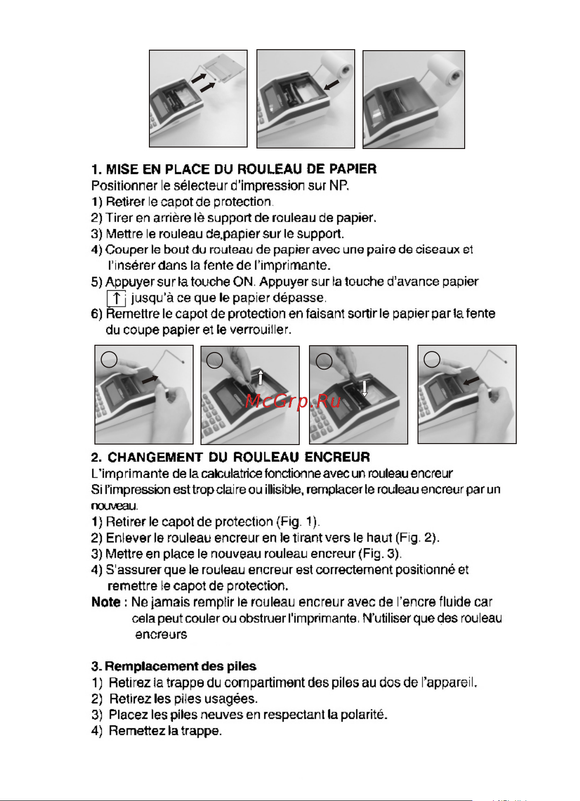 Citizen CX-77WN [9/132] Changement du rouleau encreur