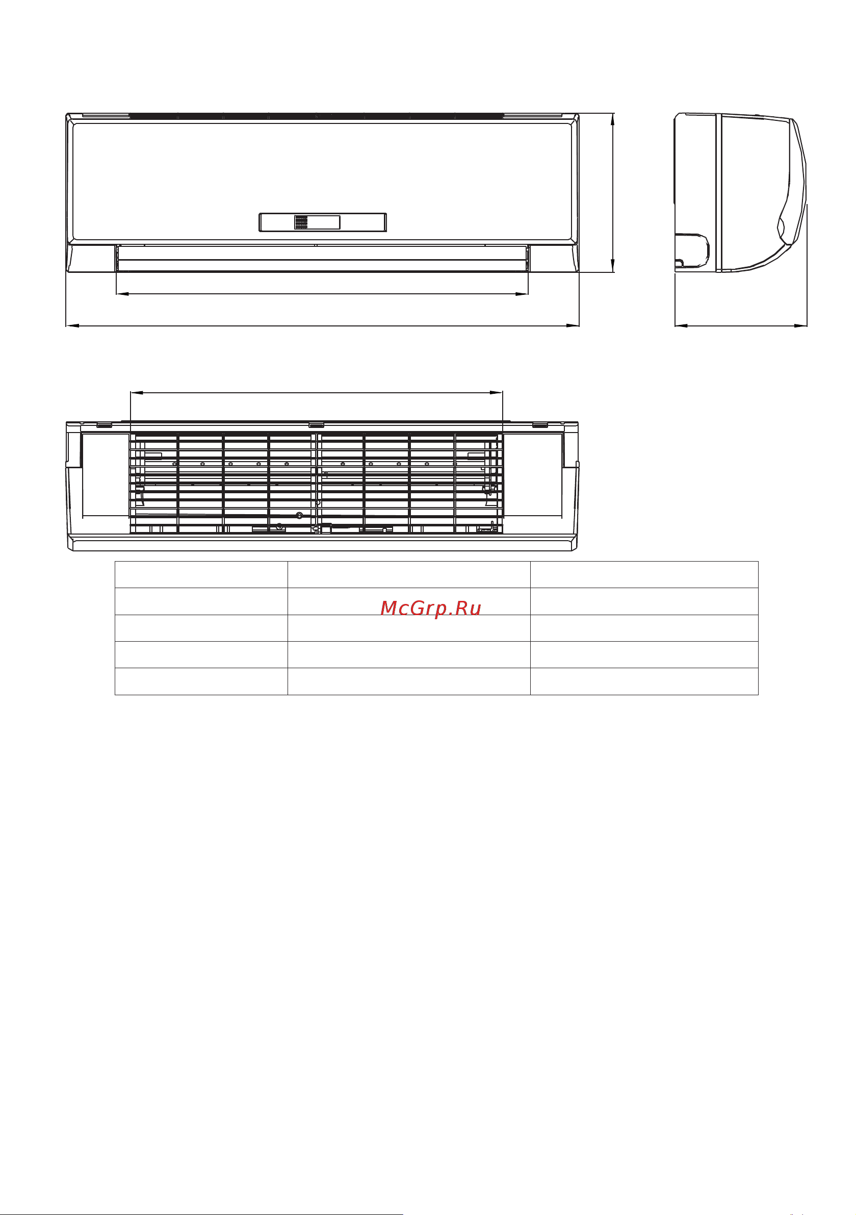 Lessar LSF-250KH22 [6/20] Габаритные размеры