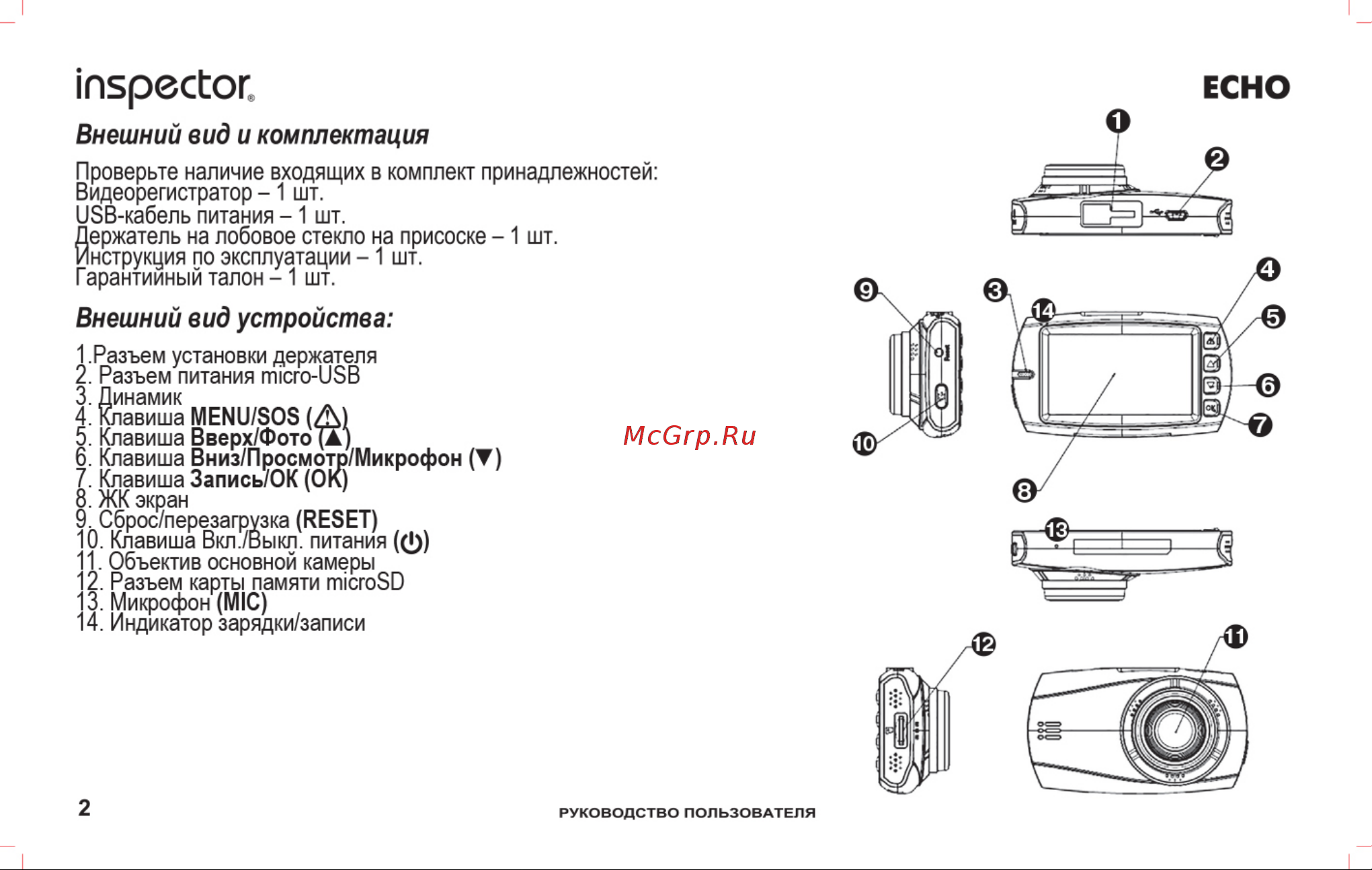 Inspector Echo [2/12] Menu sos а