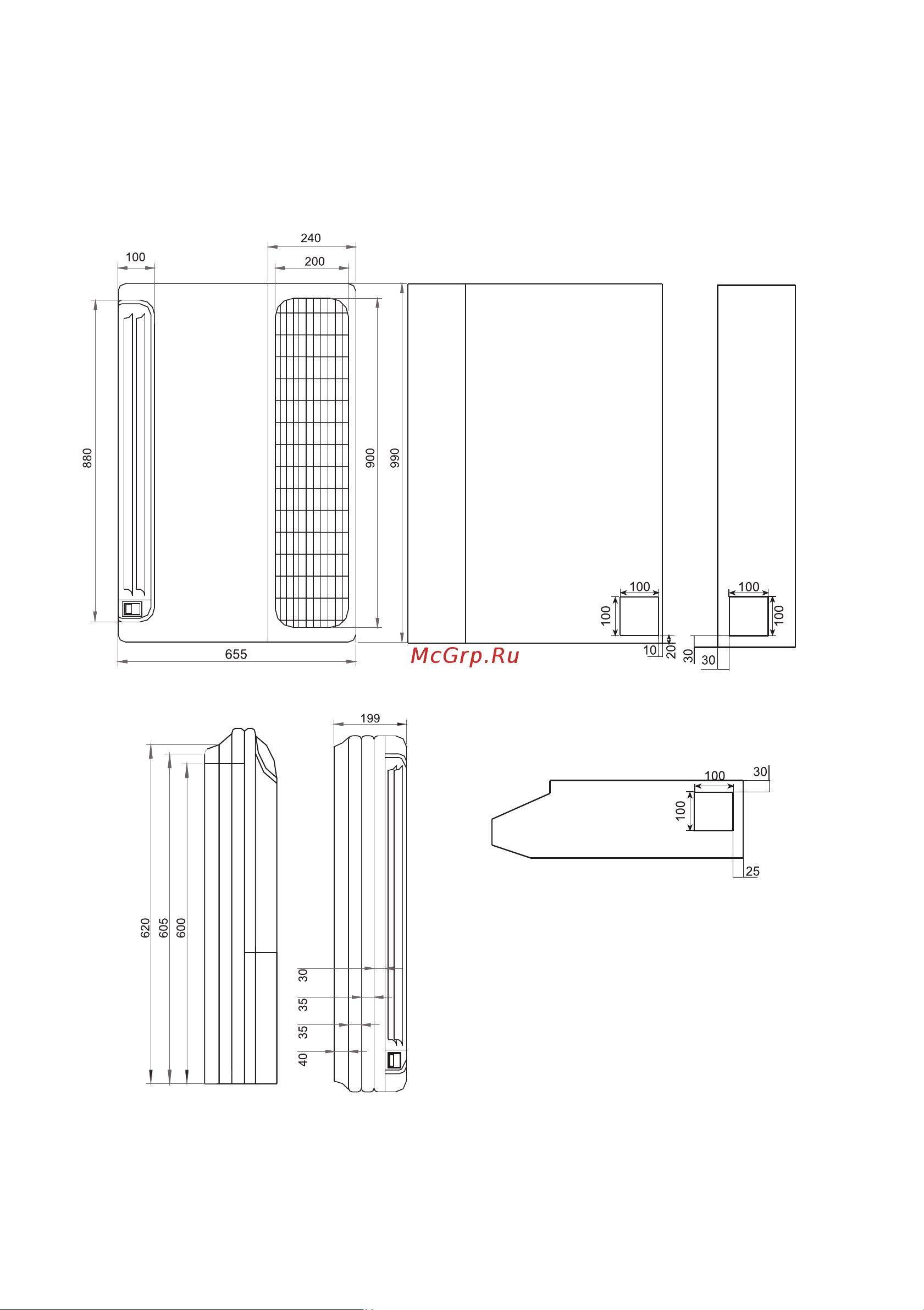 Energolux SMZCF36V1AI [6/48] Габаритные размеры