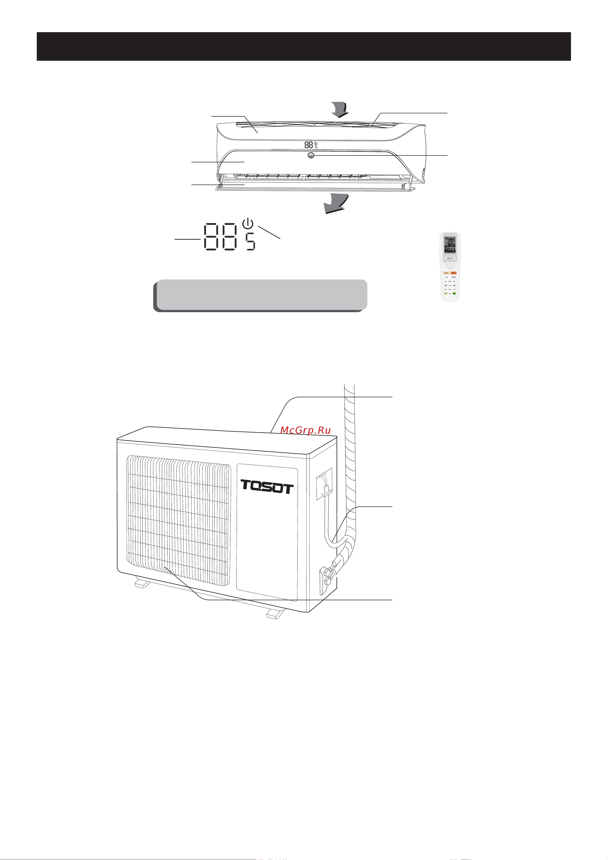 Tosot T12H-STR/I-G/T12H-STR/O 111215 [9/32] Название частей и внешний вид