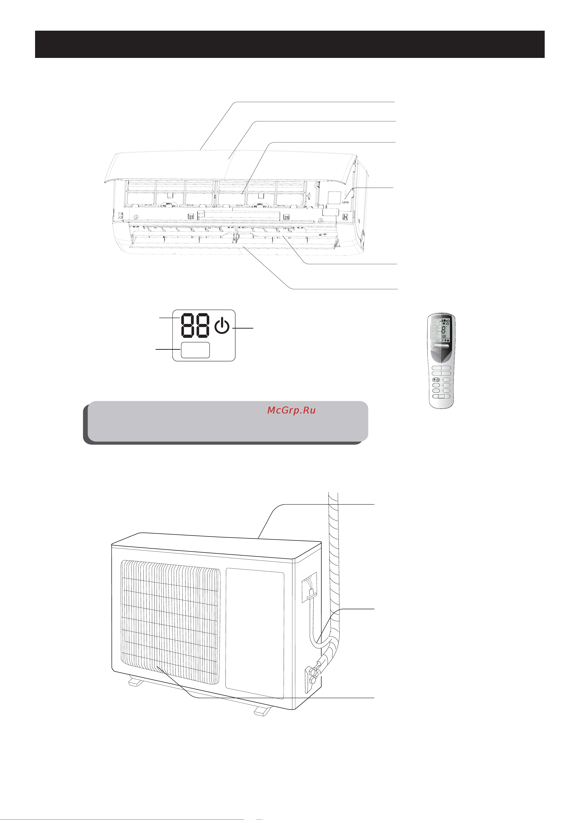 Tosot NATAL T09H-SNa/I/T09H-SNa/O [9/34] Название частей и внешний вид