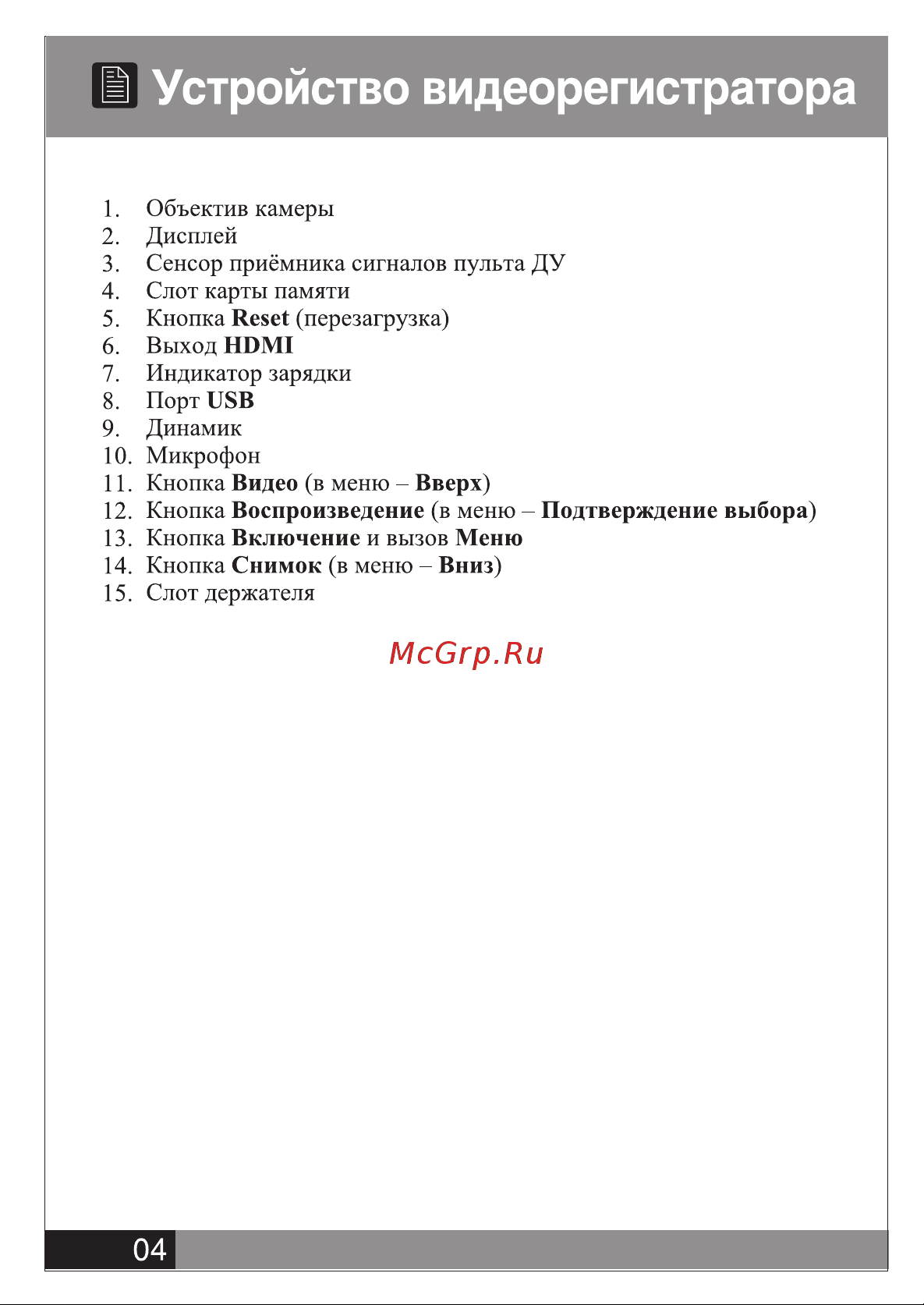 Street Storm CVR-907FHD Инструкция по эксплуатации онлайн [4/12] 635390