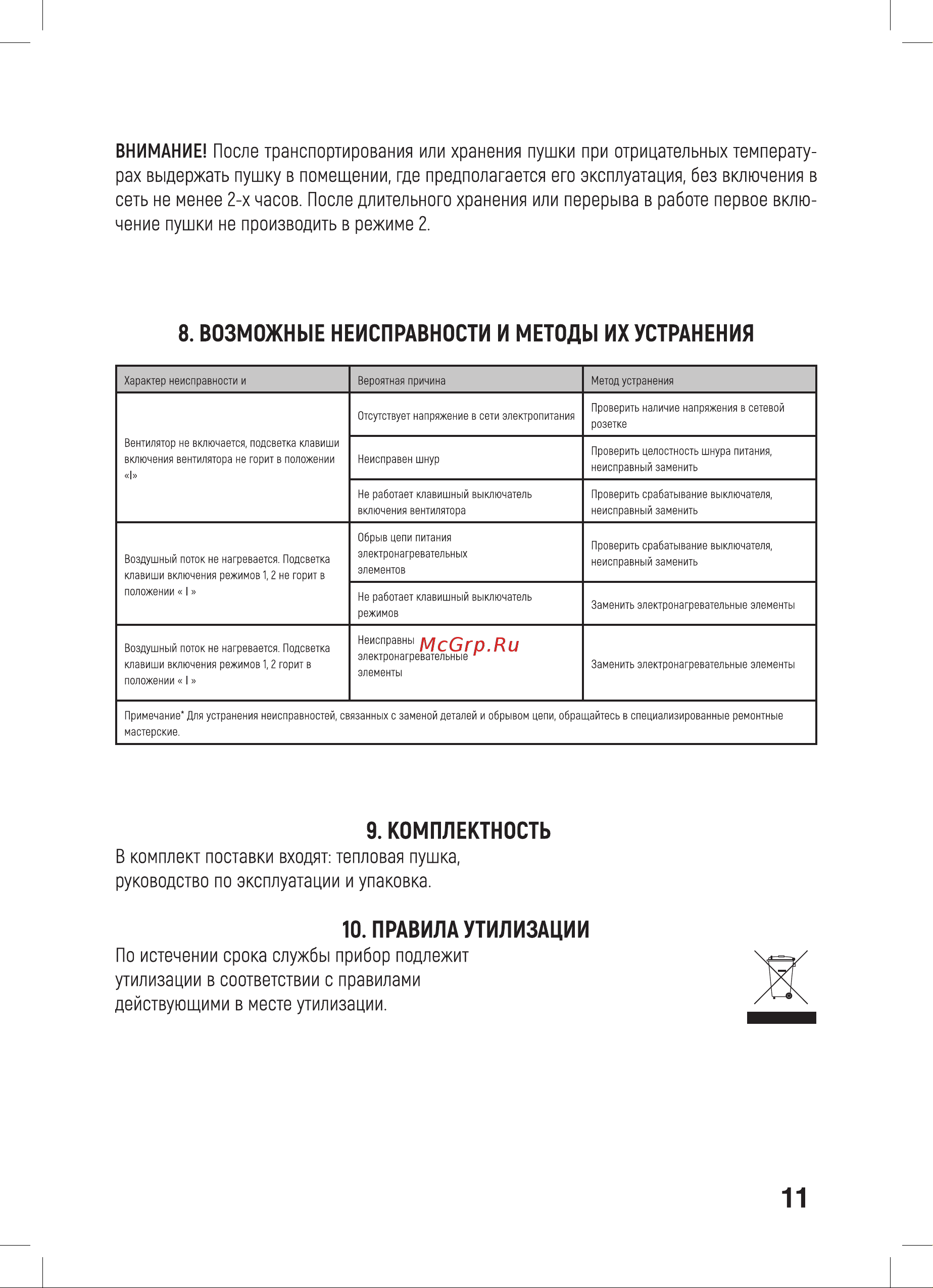 Neoclima KX-2R 40366 [11/20] Правила утилизации