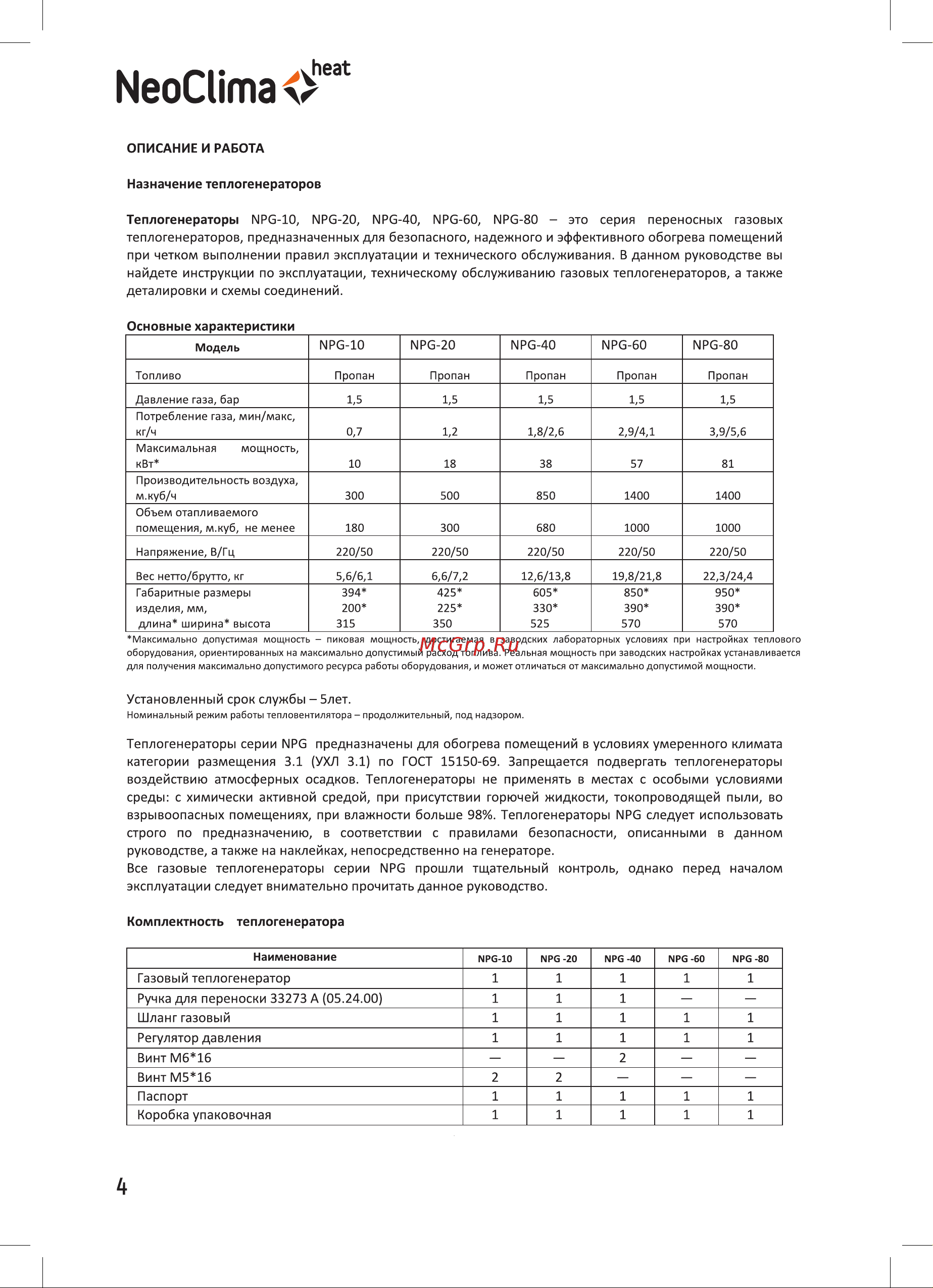 Neoclima NPG-40 [4/20] Меоснталг