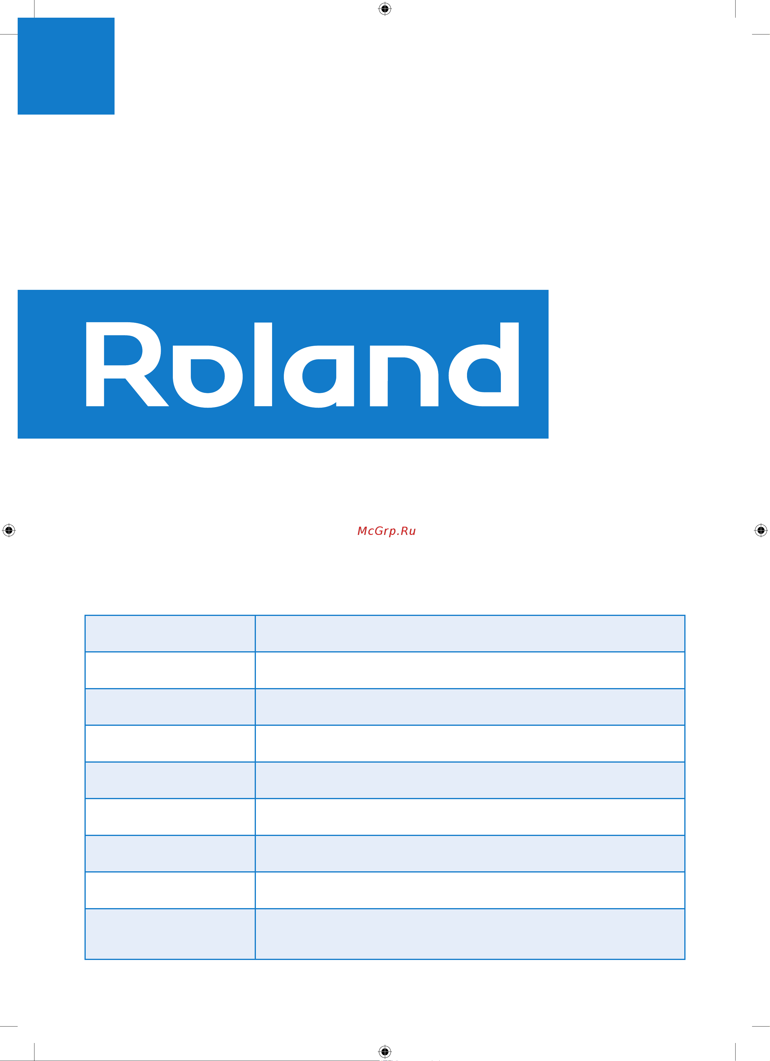 Roland FAVORITE II Inverter FIU-09HSS010/N3 [26/32] Favorite ii inverter