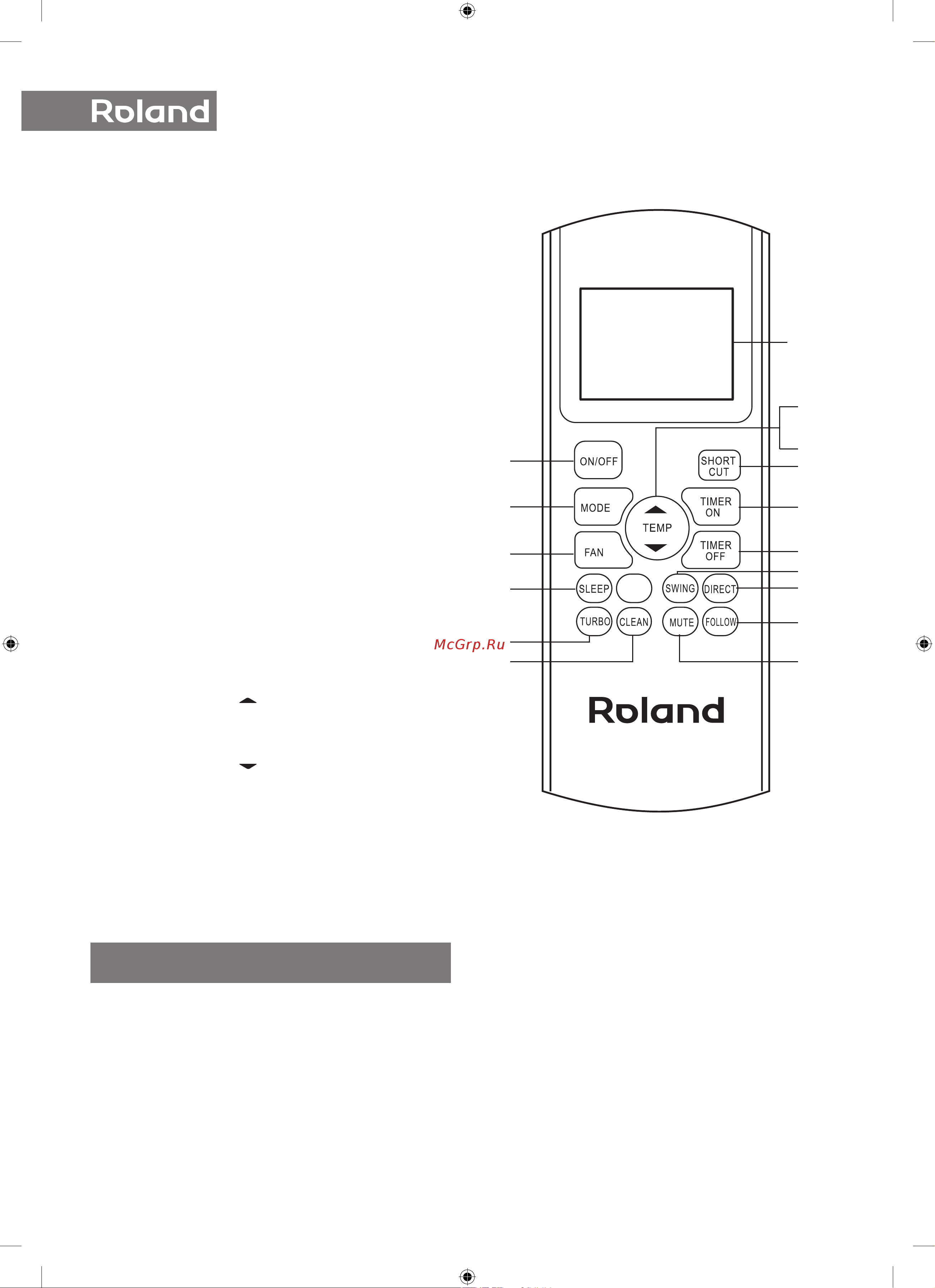 Roland FAVORITE II Inverter FIU-09HSS010/N3 [8/32] Внимание