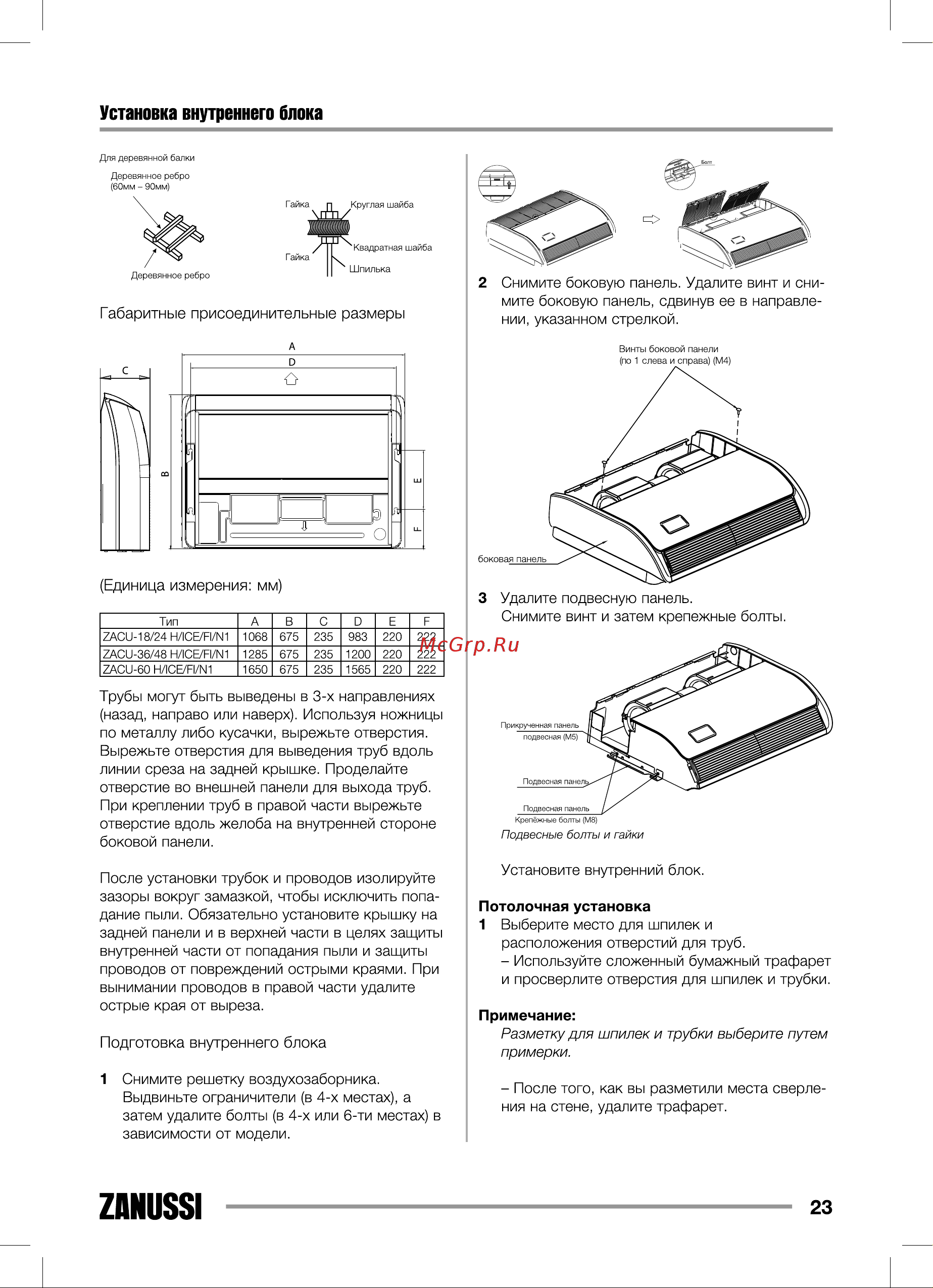 Zanussi ZACU-36 H/ICE/FI/N1 Forte Integro [23/40] Zanussi