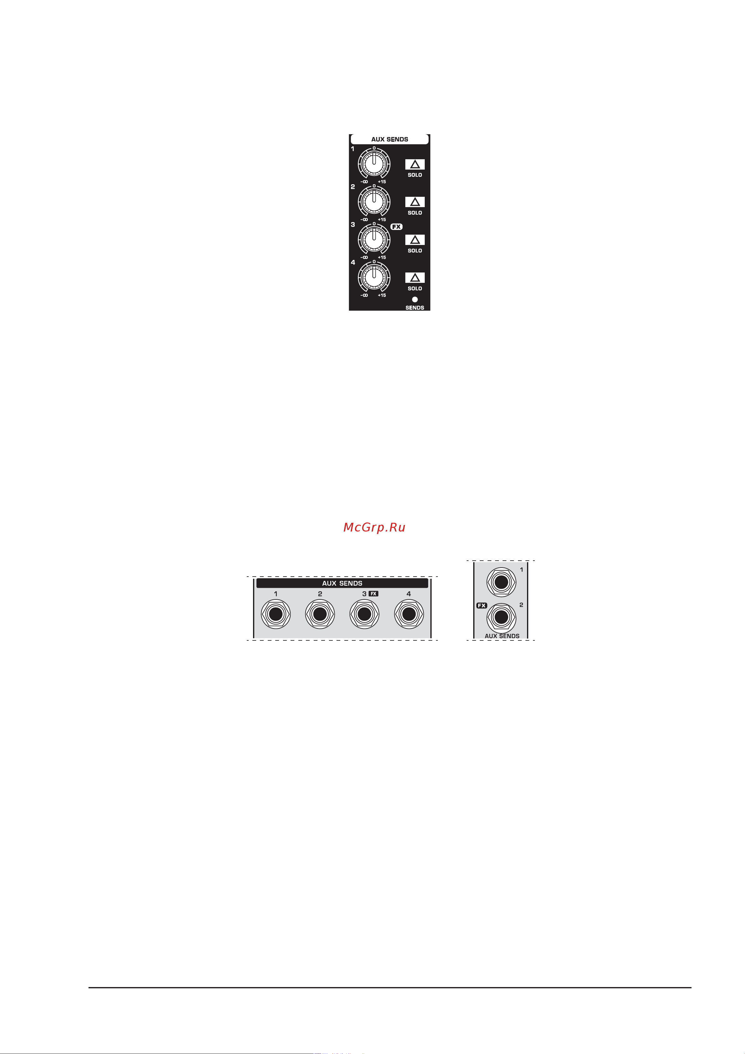 Behringer XENYX QX1832USB [13/42] Aux send 1 2 и 4