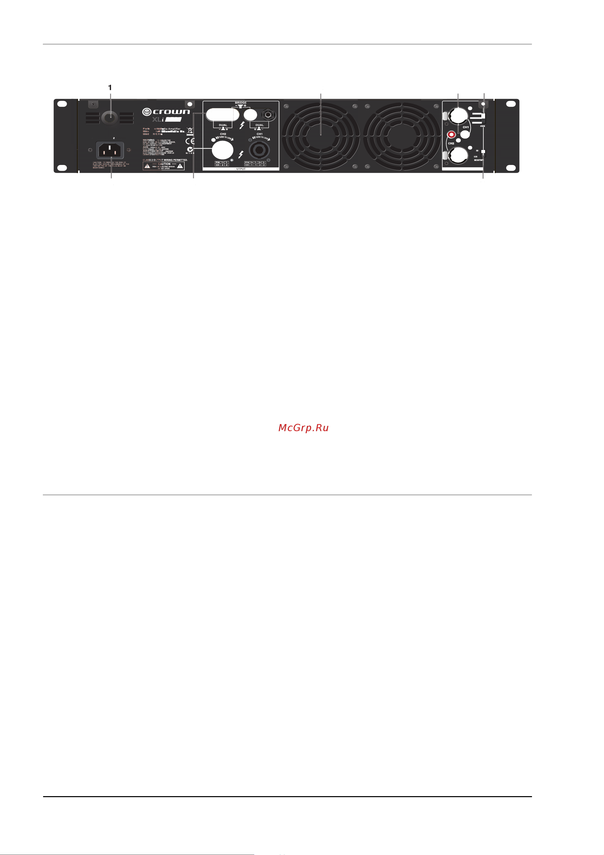 Crown XLi 1500 [4/8] Тыльная панель