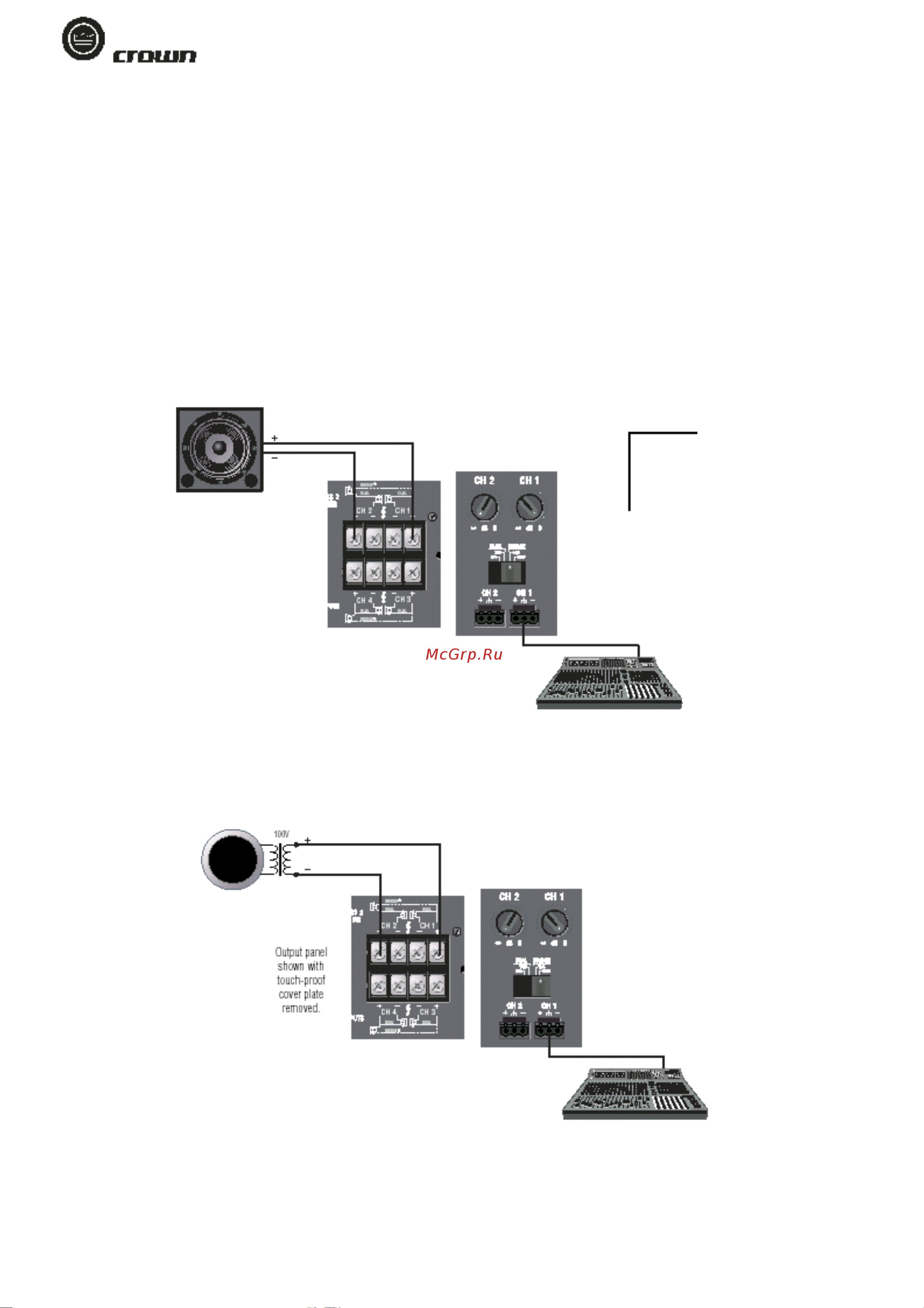 Crown CTS8200 [10/24] Ðåæèì ìîñò ìîíî 100v