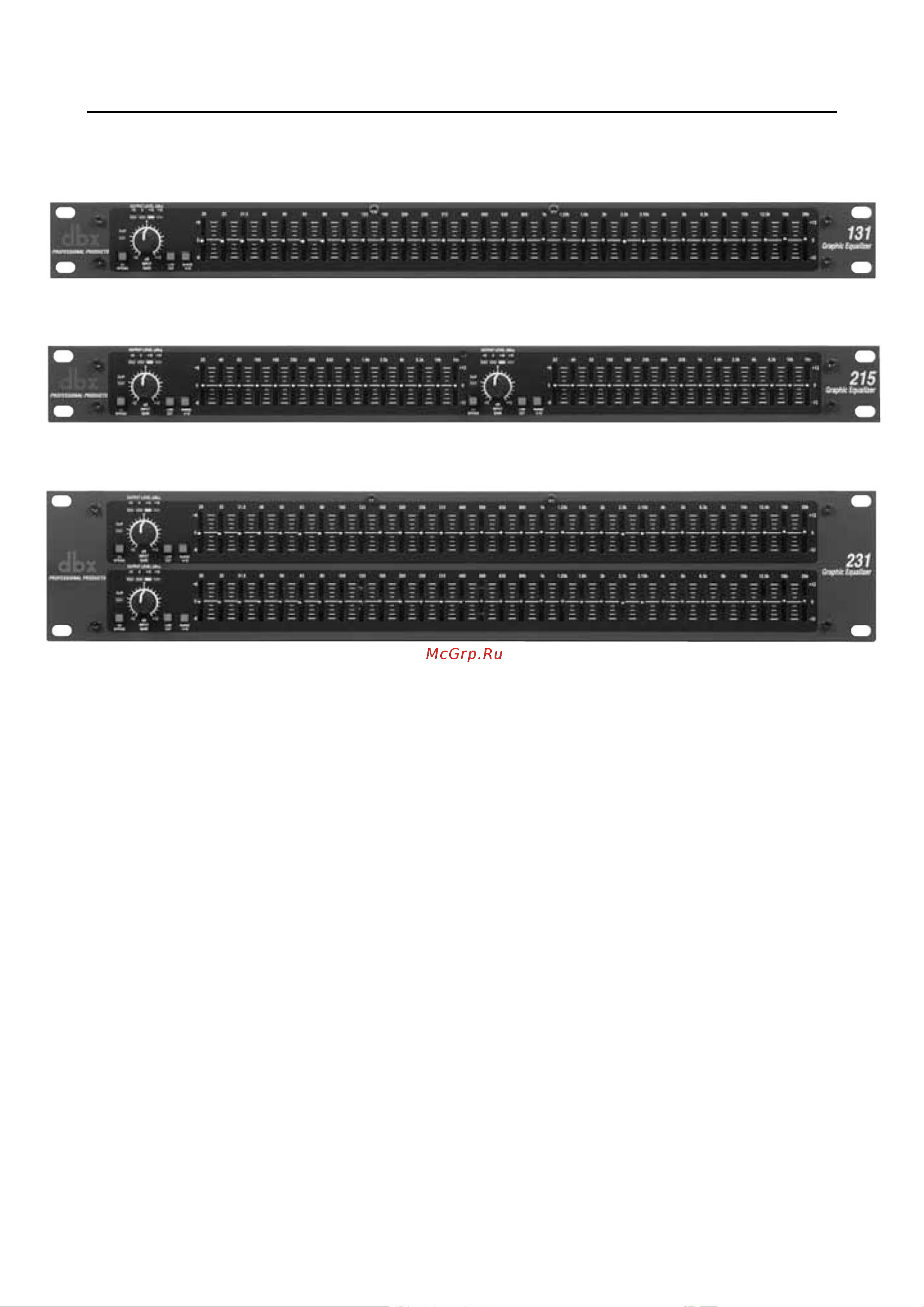 DBX 215s [7/13] Регуляторы управления