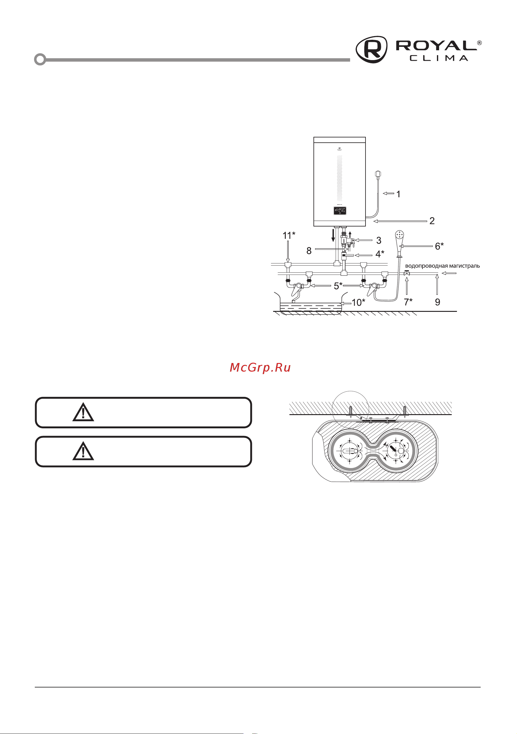 Royal Clima EPSILON Inox RWH-EP80-FS [11/28] Осторожно