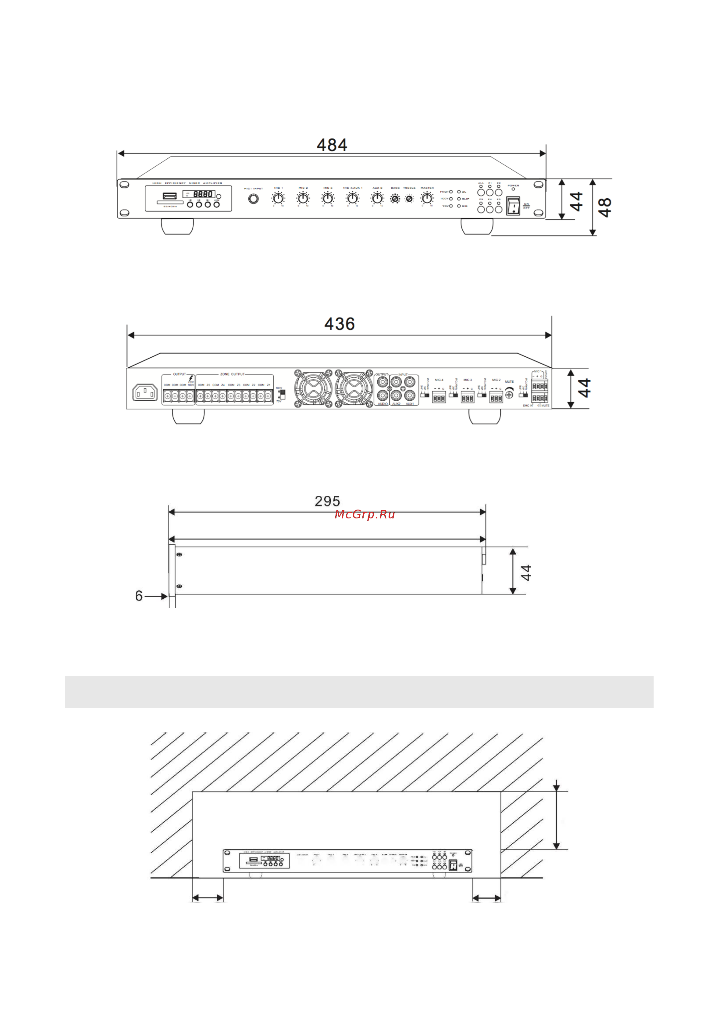 Direct Power Technology PA-Z350BR [15/16] Габаритная диаграмма