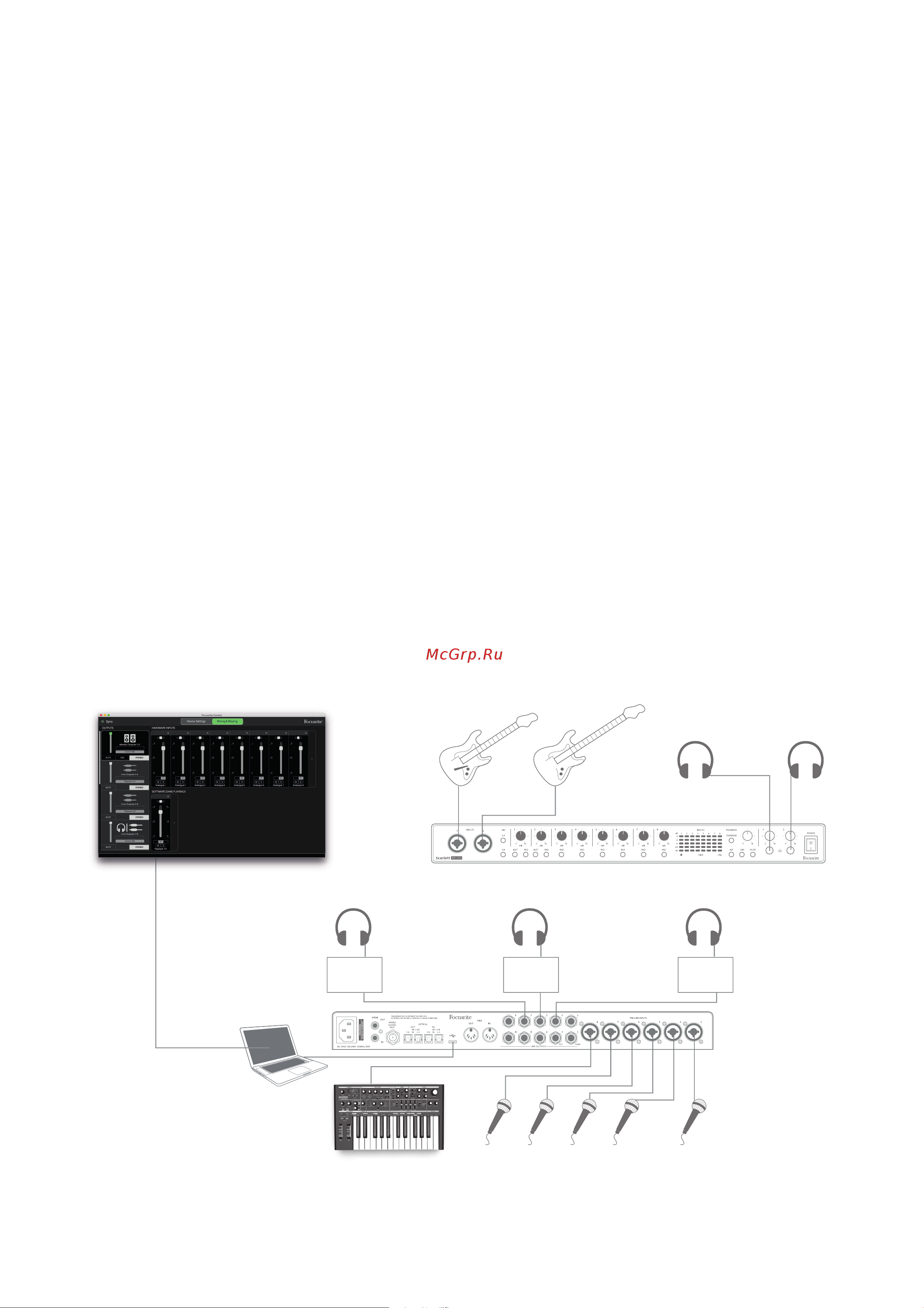 Focusrite Scarlett 18i20 3rd gen [18/35] Мониторинг с малой задержкой