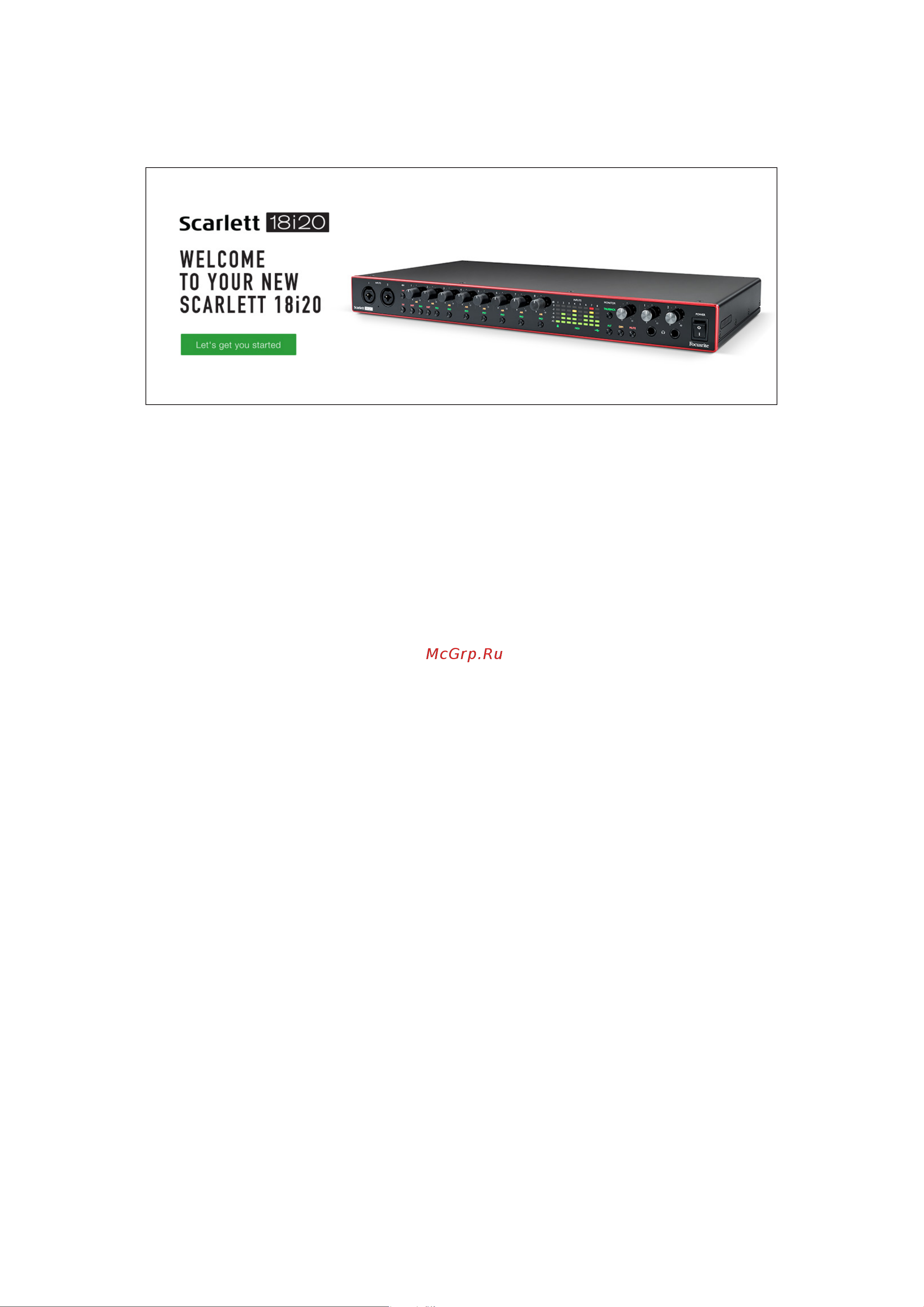 Focusrite Scarlett 18i20 3rd gen Инструкция по эксплуатации онлайн [9/35] 637545