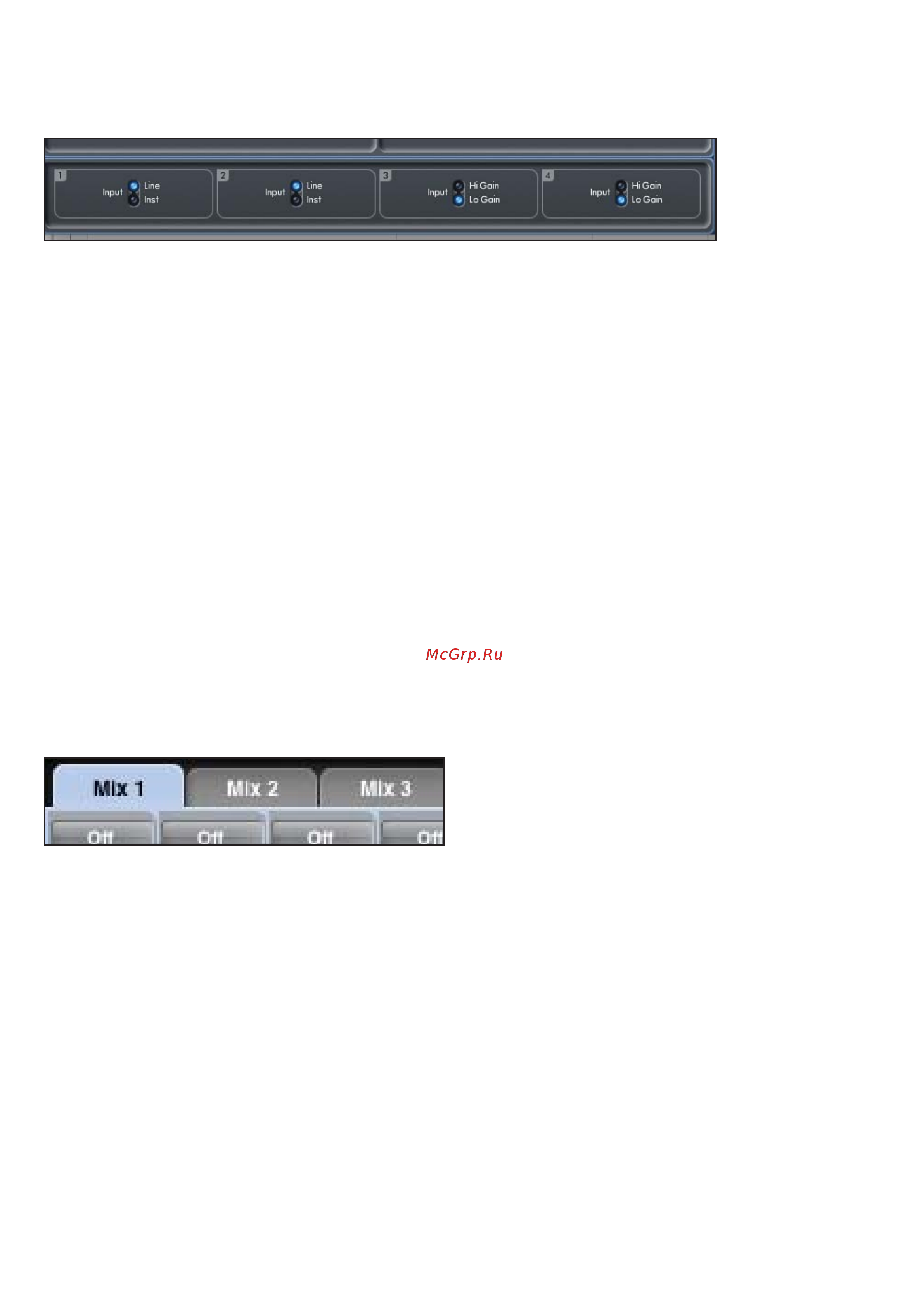 Focusrite Scarlett 8i6 [12/24] Вкладка микшера