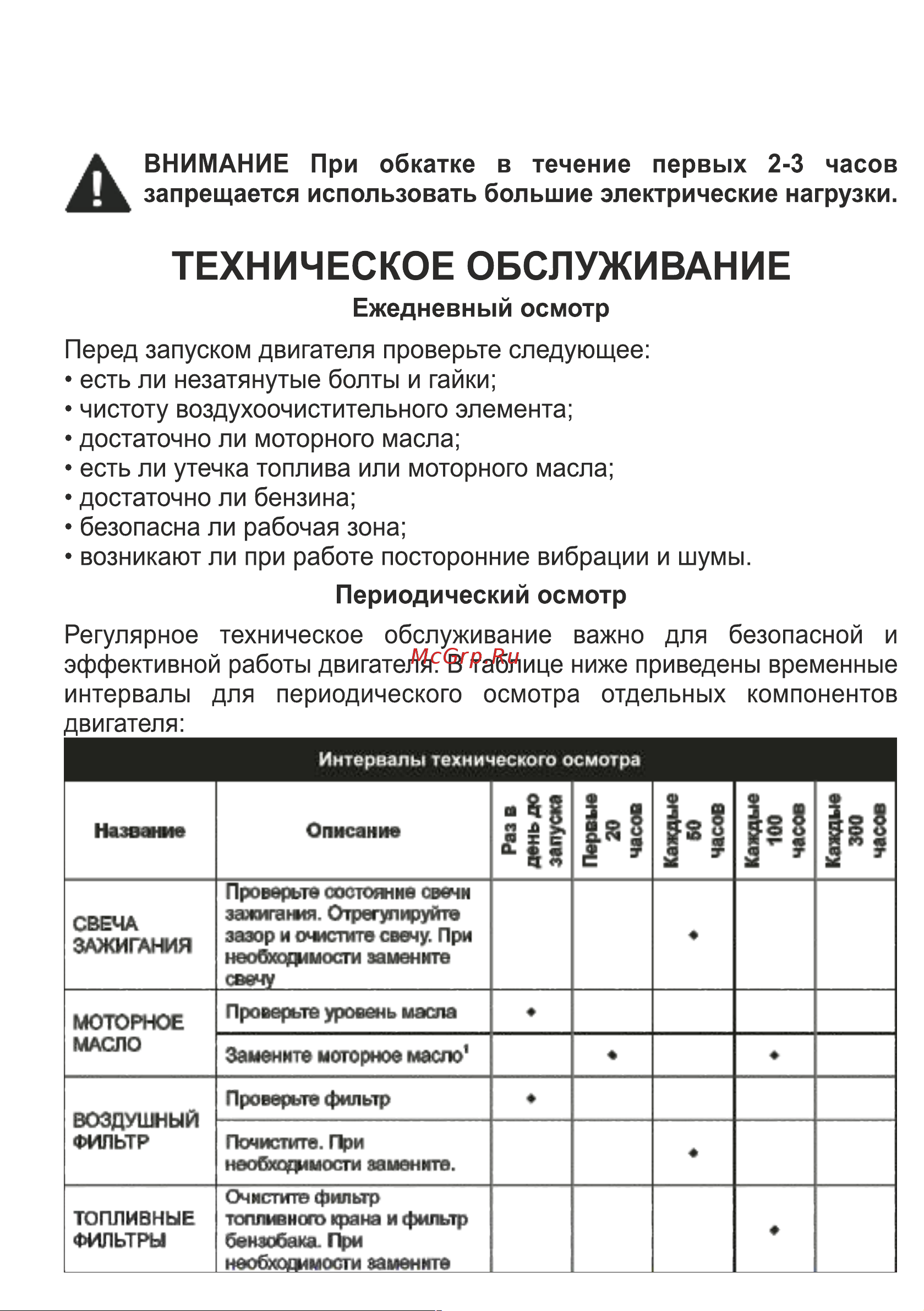 Workmaster БГ-3500А [22/29] Обкатка