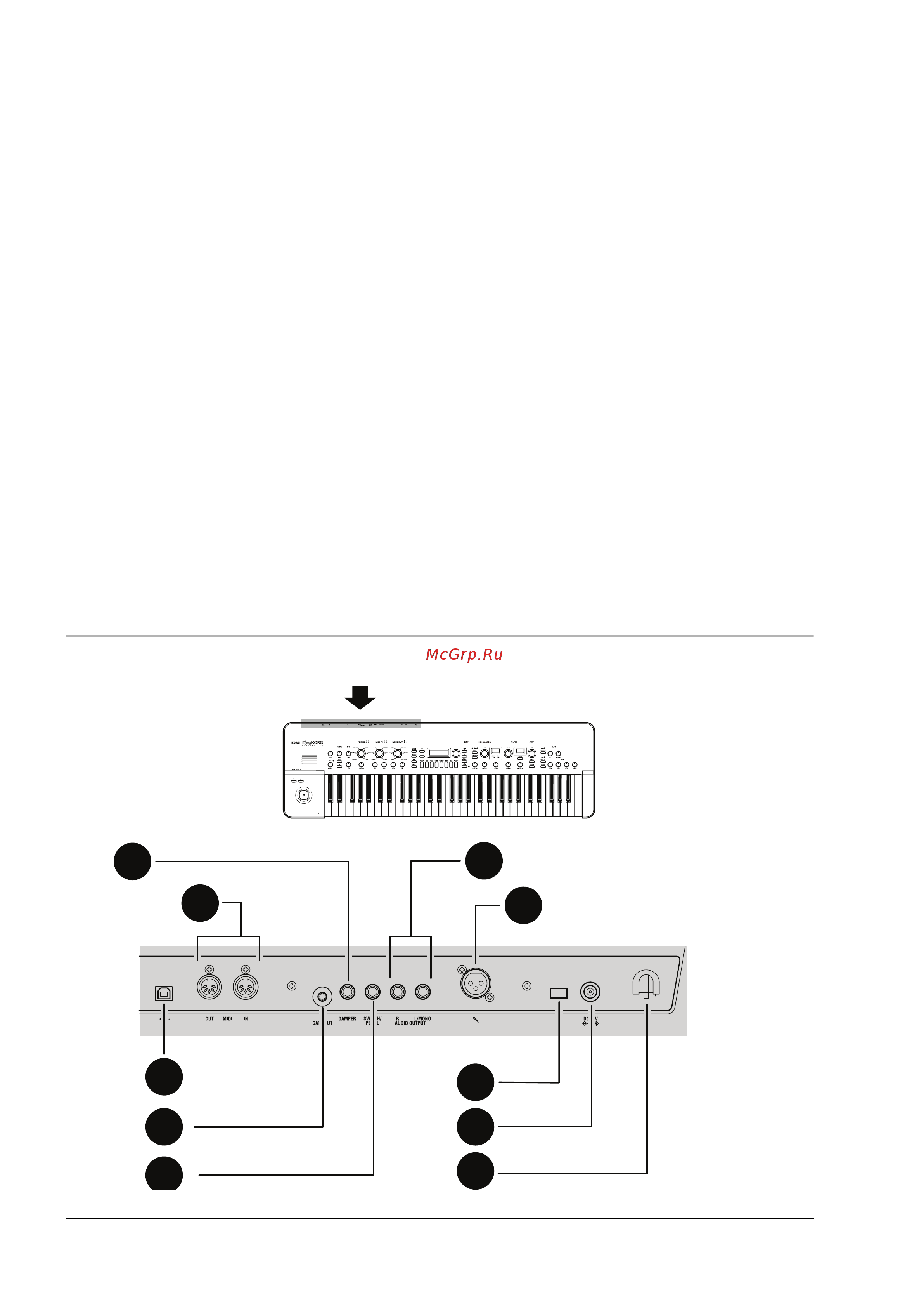 Korg KingKorg [14/43] Тыльная панель