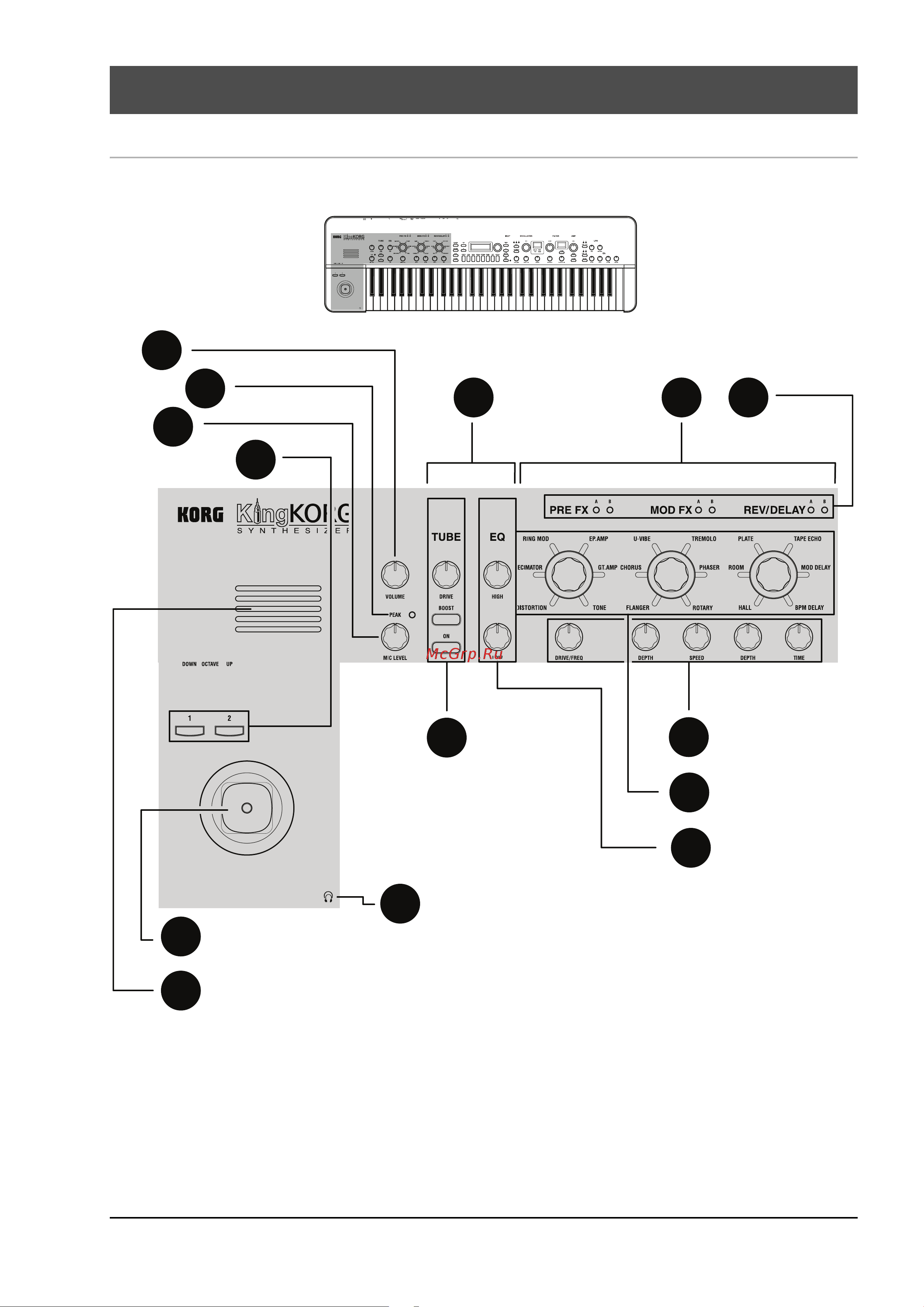 Korg KING KORG [7/43] Описание панелей