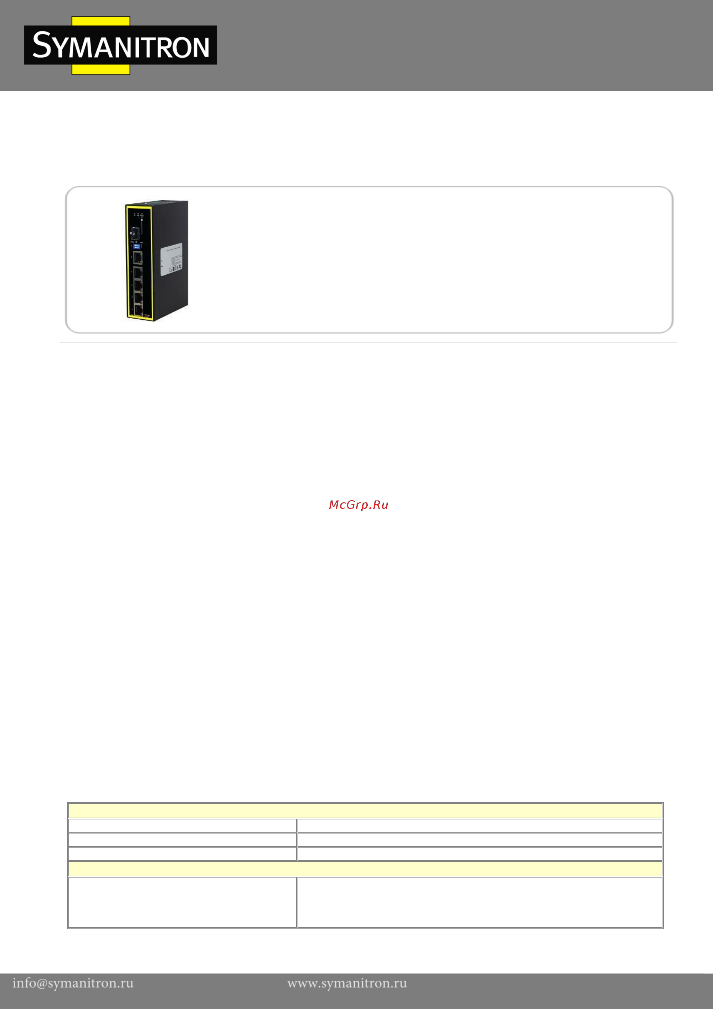 Symanitron SWDGP-141SFP-24V Техническое описание онлайн