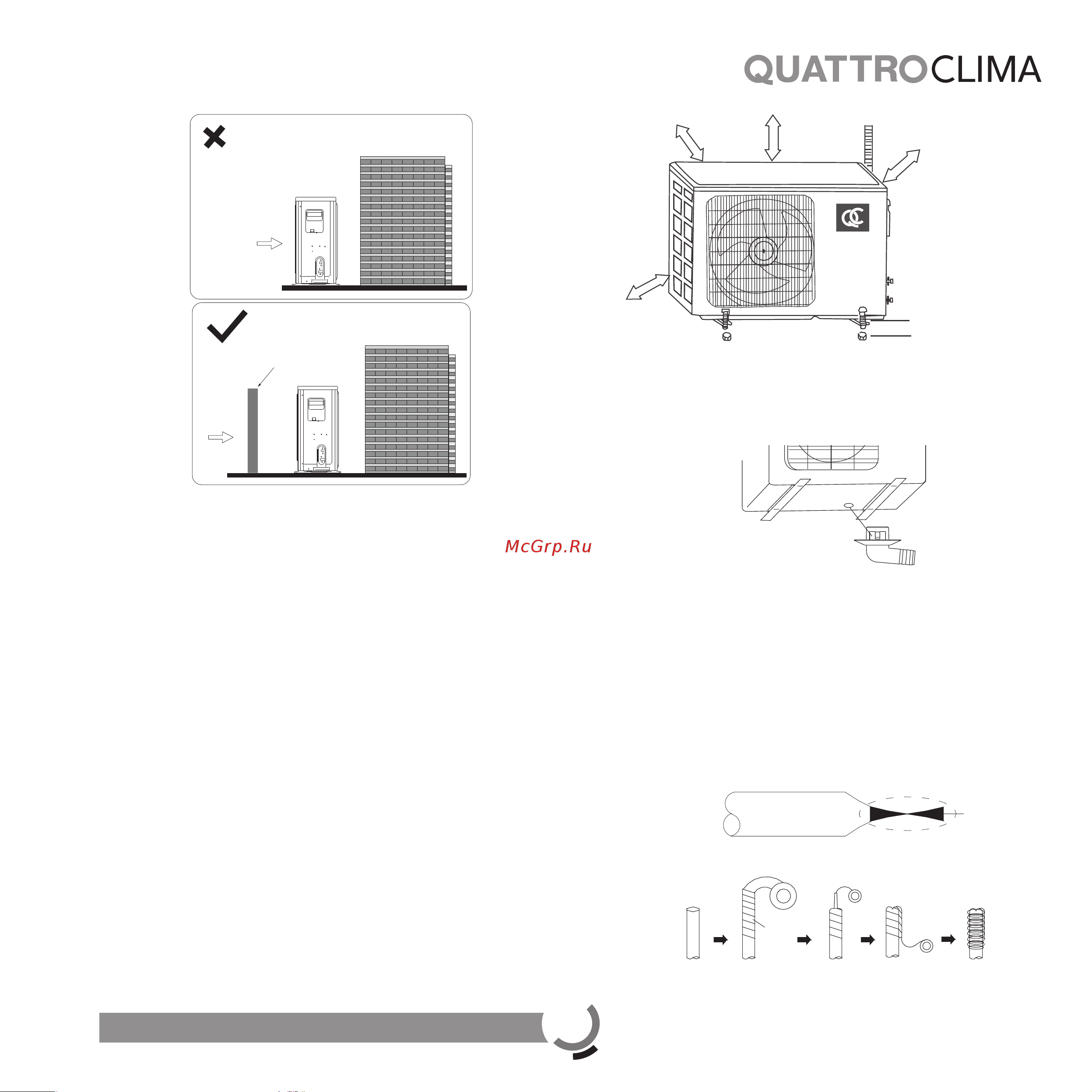 Quattroclima Monsone QV-M12WAE/QN-M12WAE [25/45] Монтаж фреонопровода