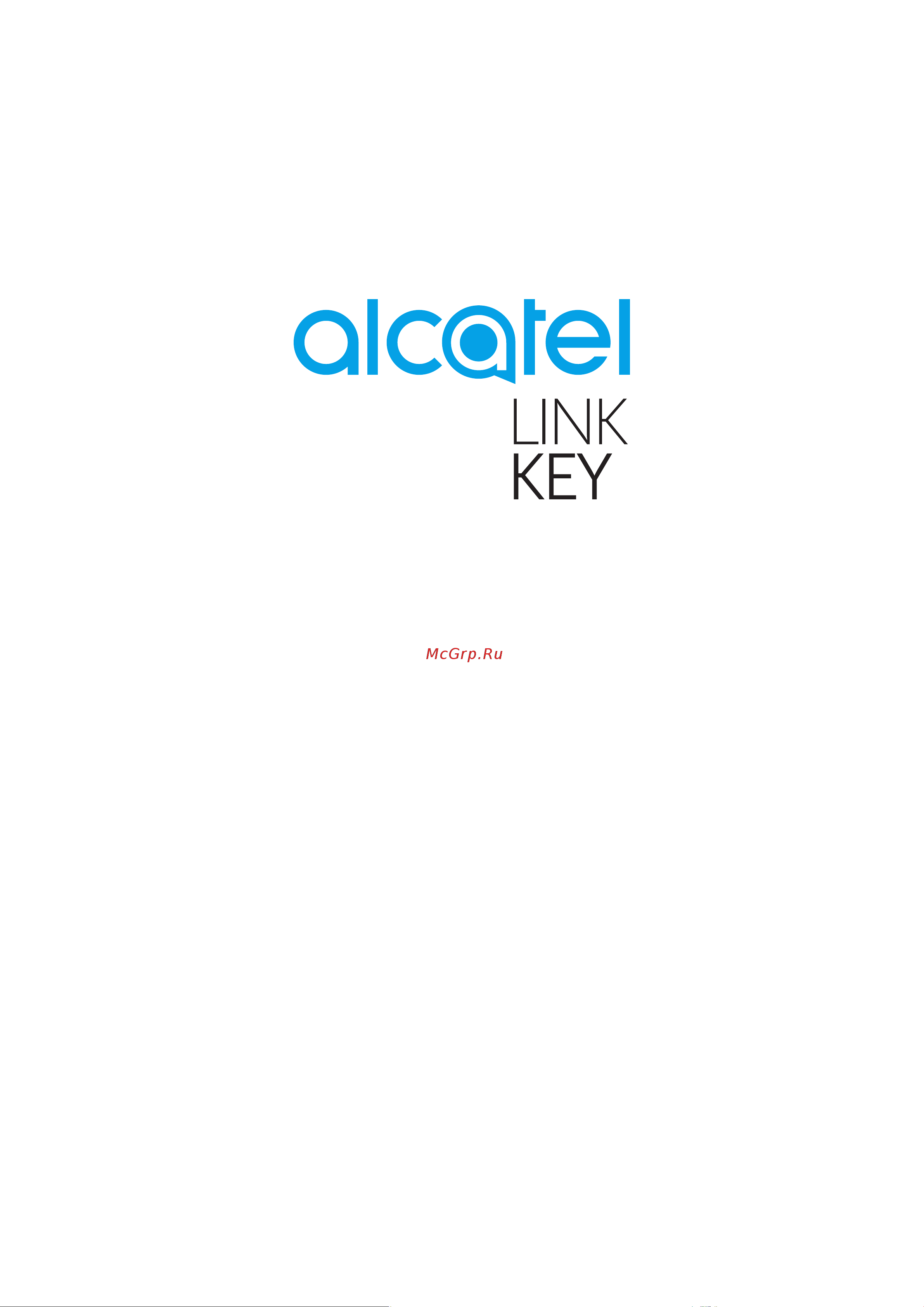 Alcatel Link Key IK40V черный (IK40V-2AALRU1) Инструкция по эксплуатации онлайн